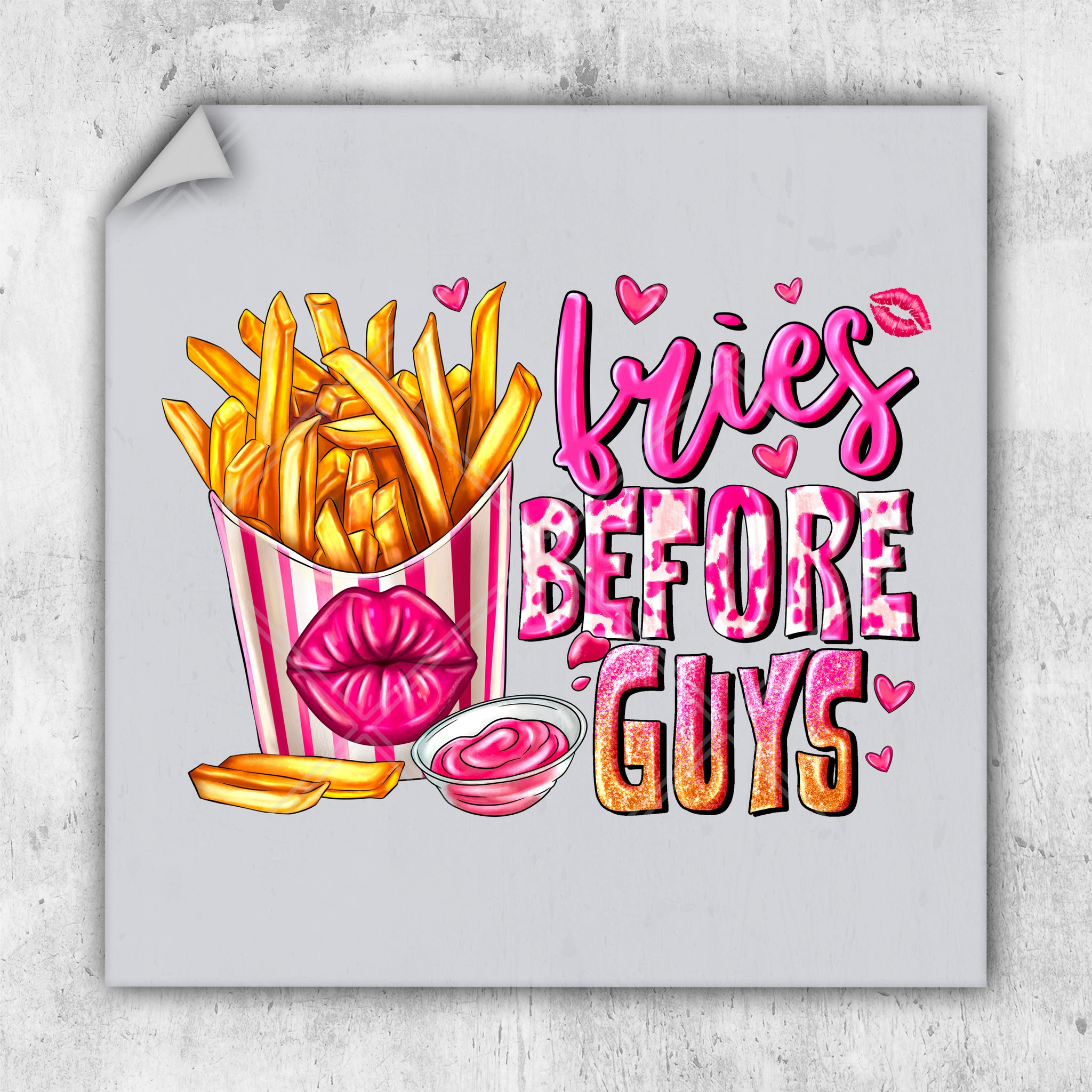 a picture of french fries before guys