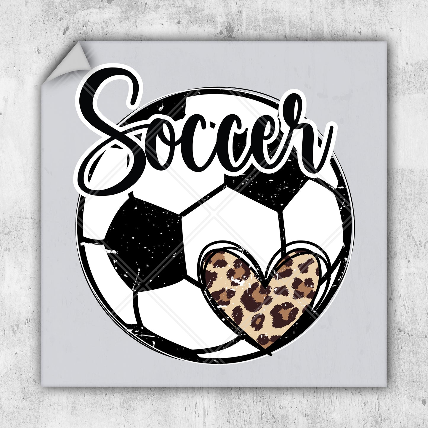 a soccer ball with leopard print on it