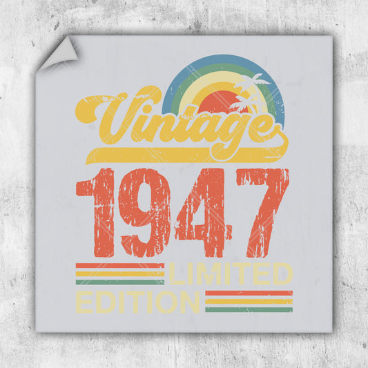 a picture of a sign that says vintage 1974 limited