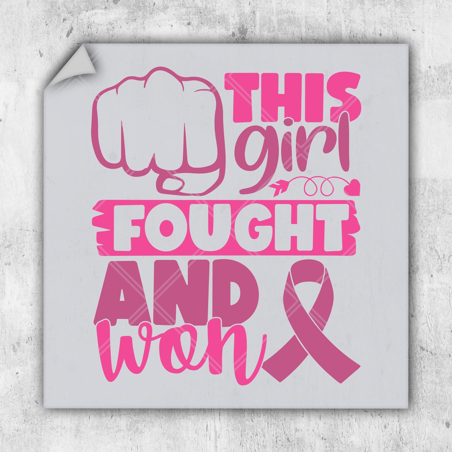 this girl fought and won breast cancer decal