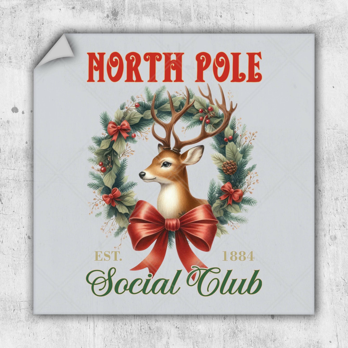 a sign that says north pole social club