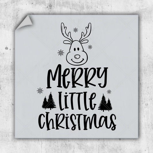 a christmas card with the words merry little christmas