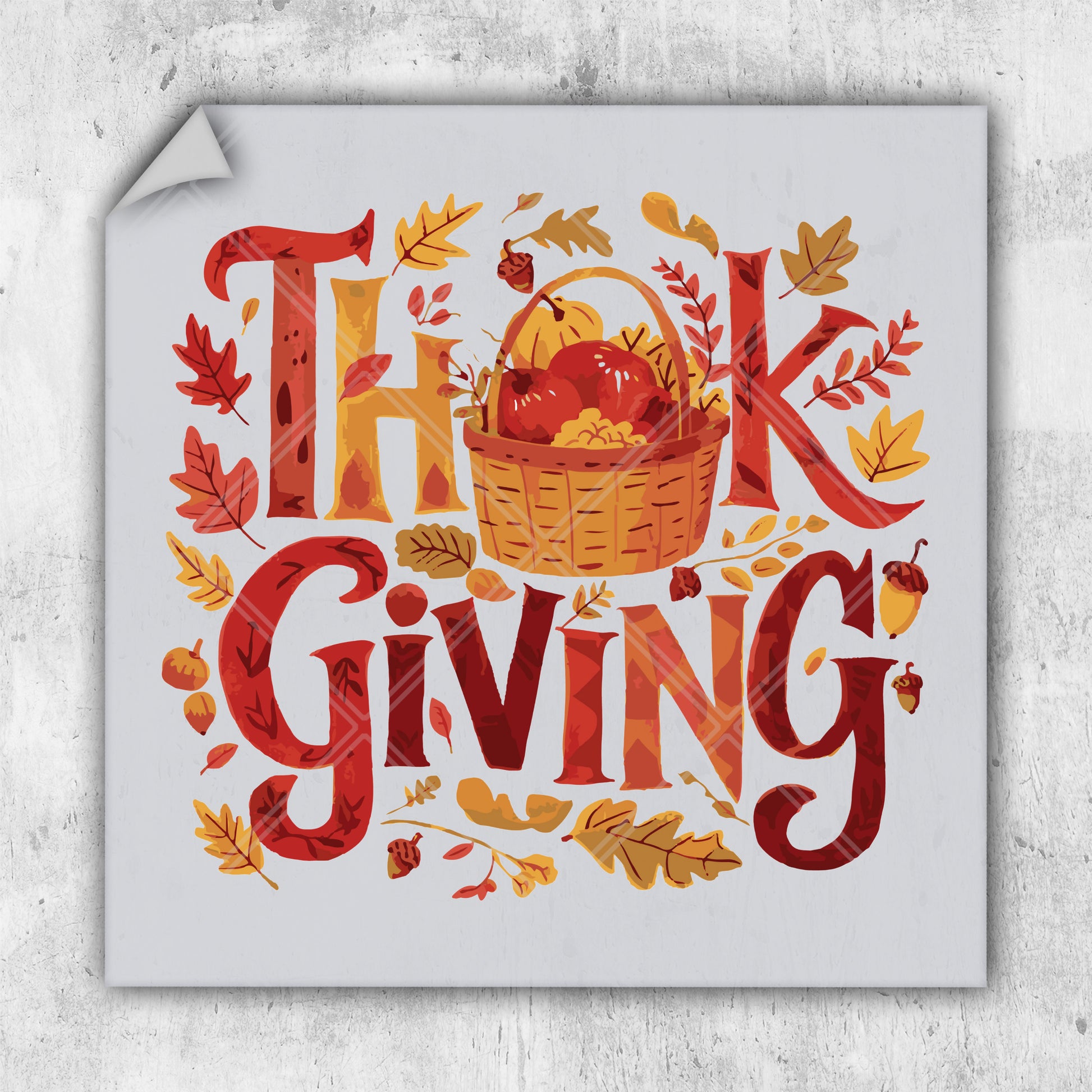 a picture of a thanksgiving card with the words trick giving