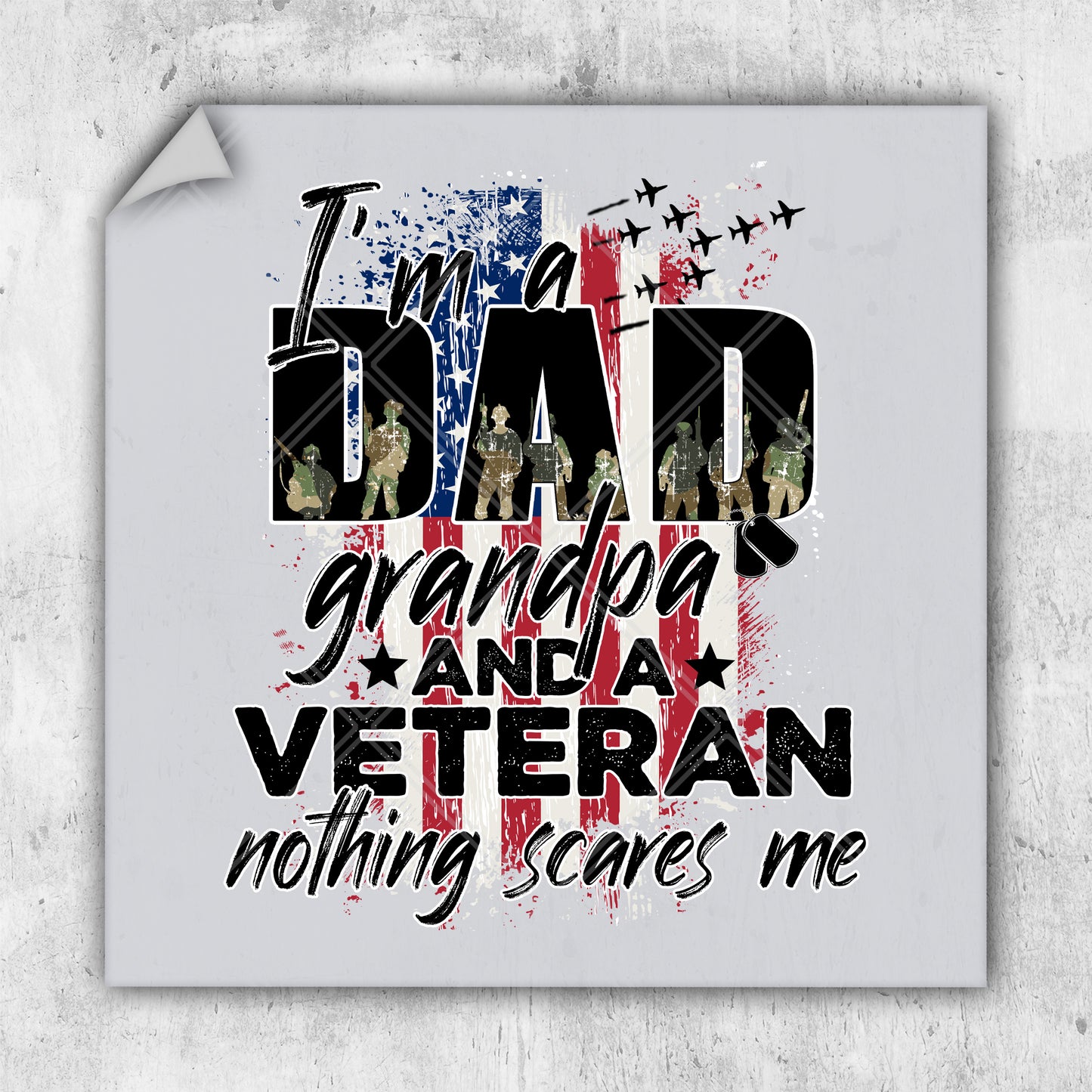 a picture of a poster with the words i'm a dad, grandpa,