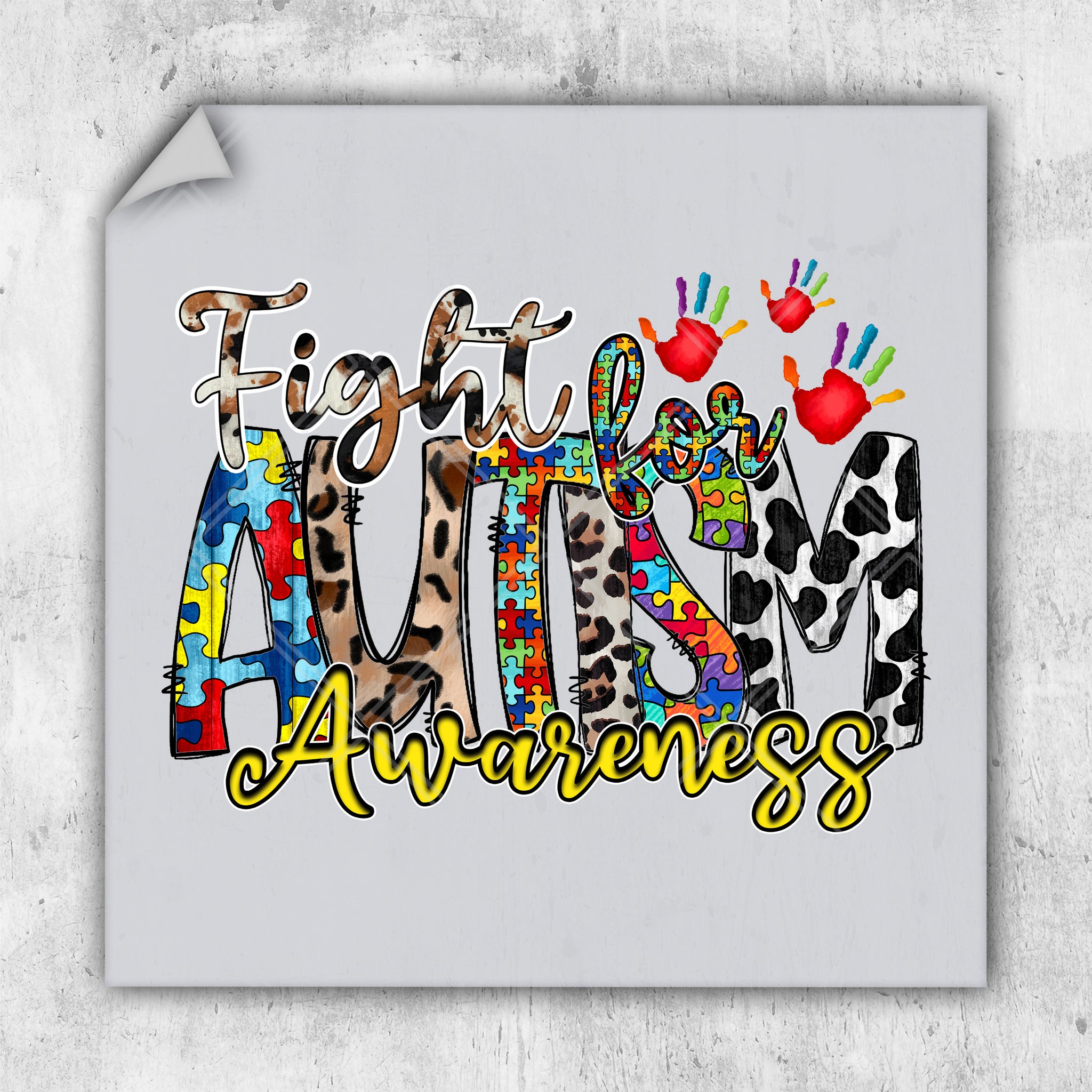 a picture of the word fight all with animals painted on it