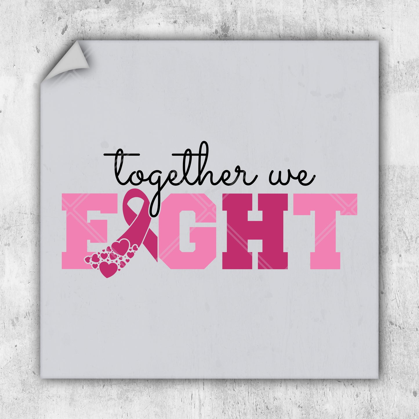 together we fight breast cancer sticker