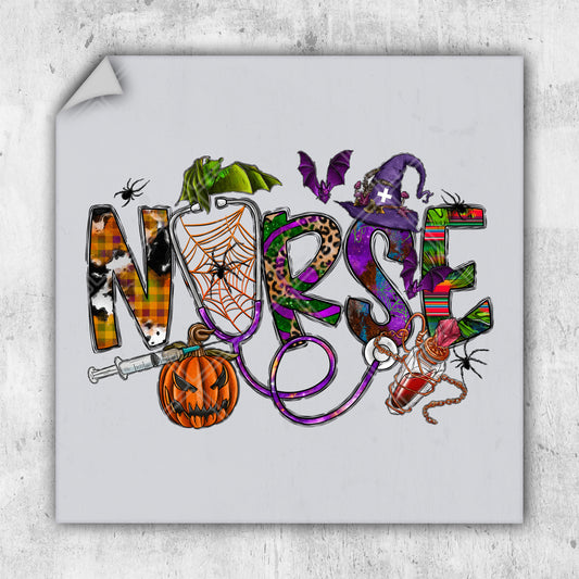 a picture of a word made up of halloween items