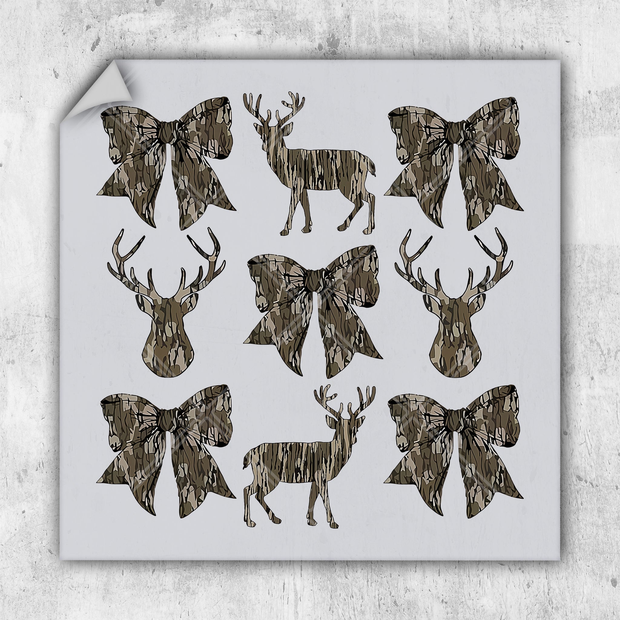 a picture of some deer with big bows