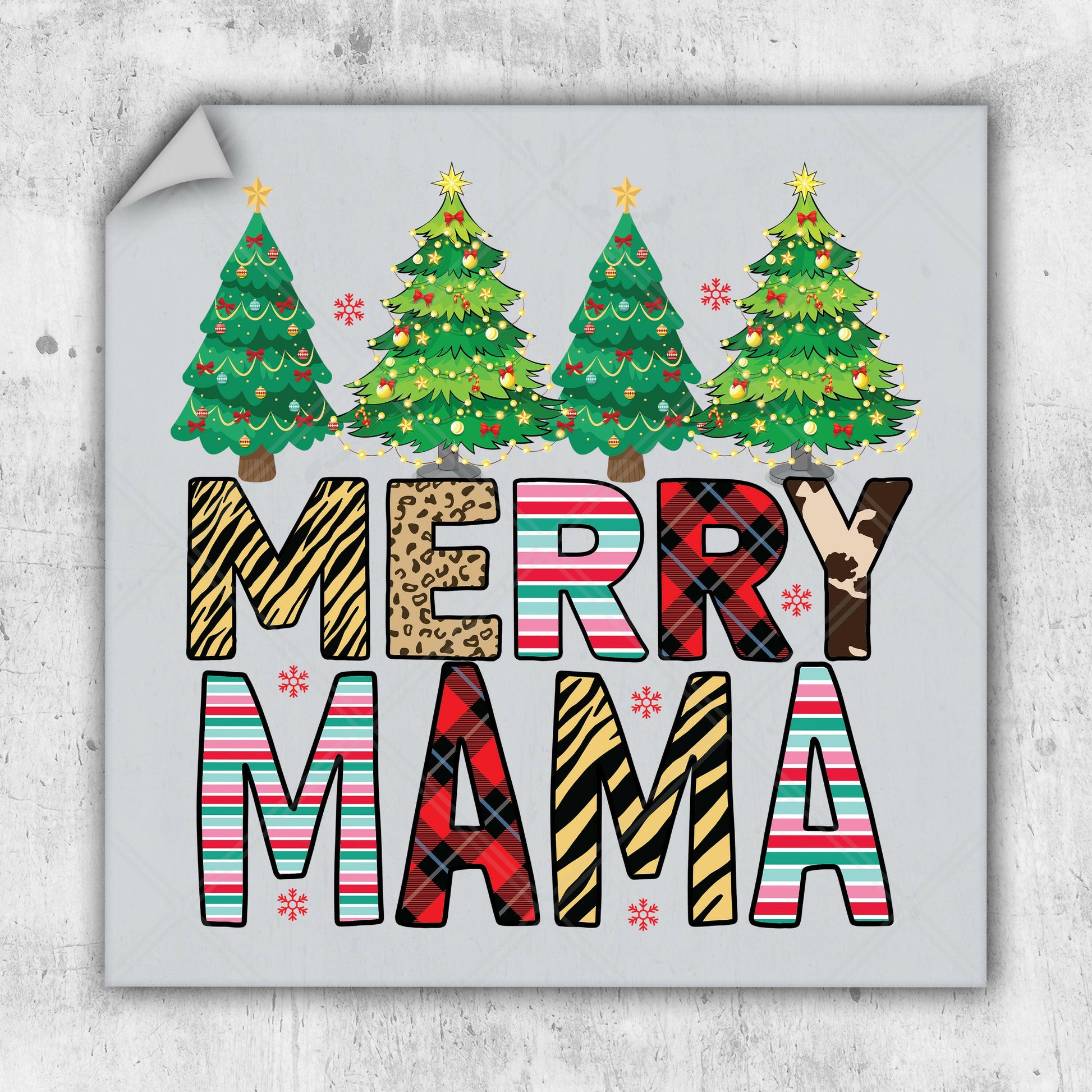 a christmas card that says merry mama