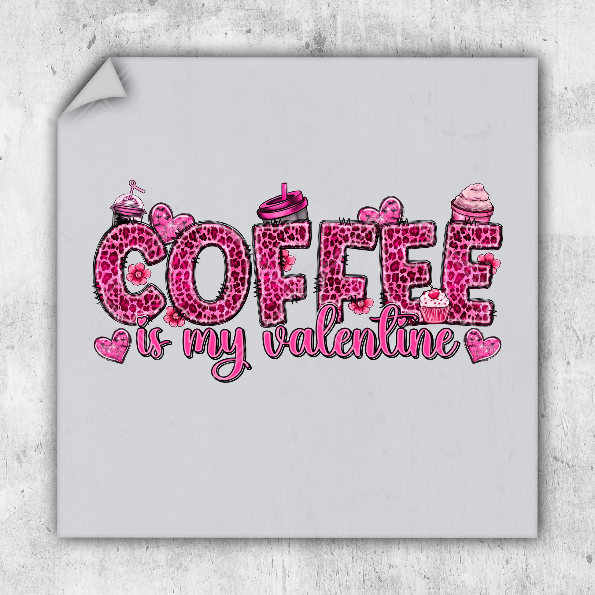 a postcard with the words coffee is my valentine