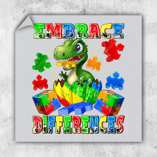 a picture of a t - shirt that says embrace differences