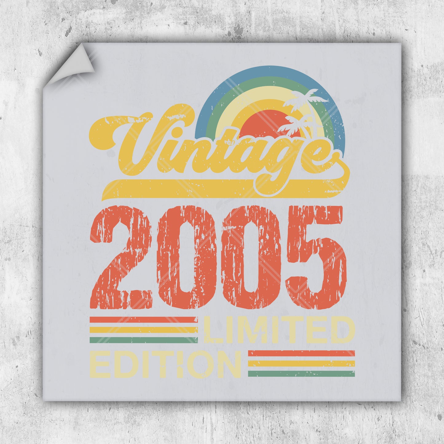 a picture of a sign that says vintage 2055 limited