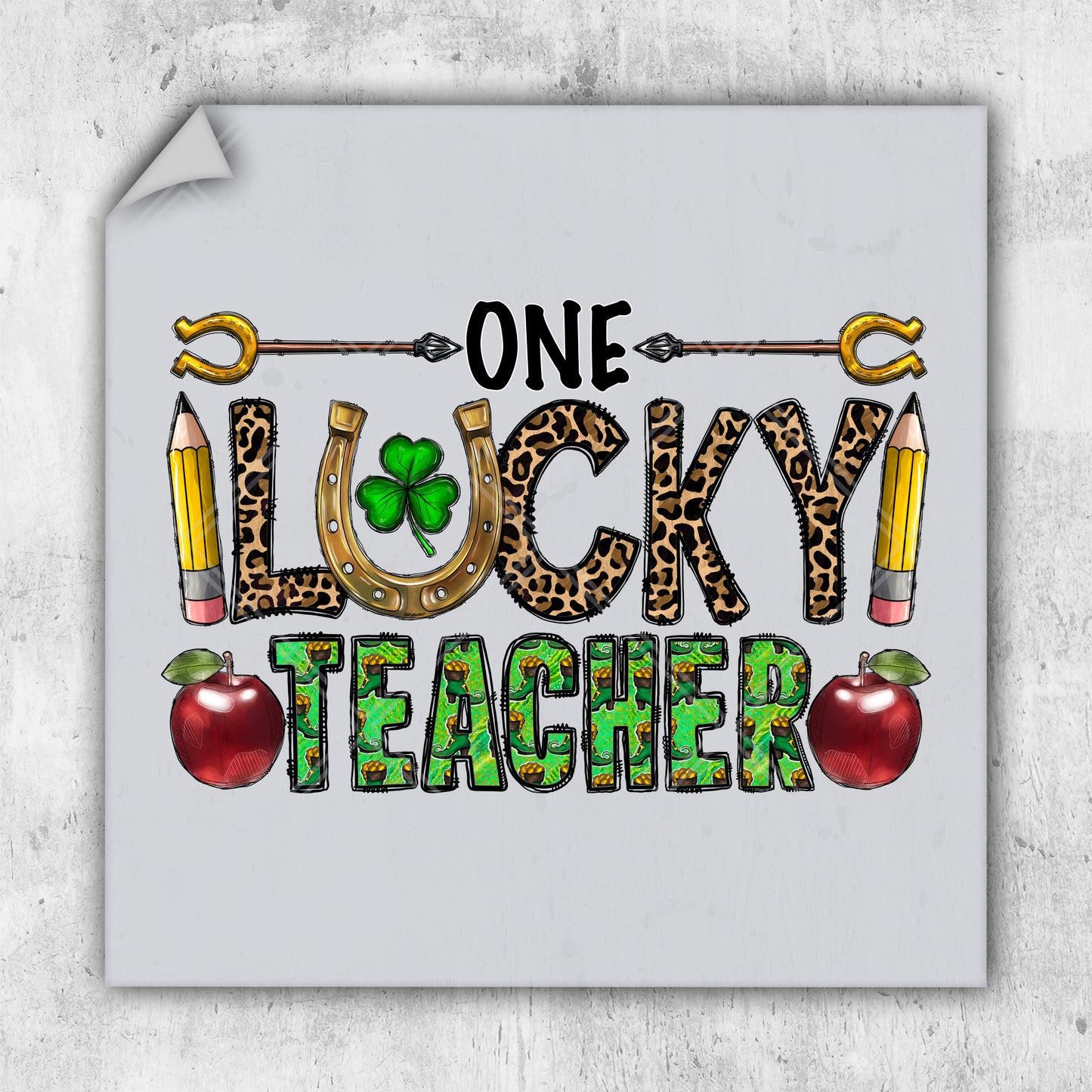 a picture of a sign that says, one lucky teacher