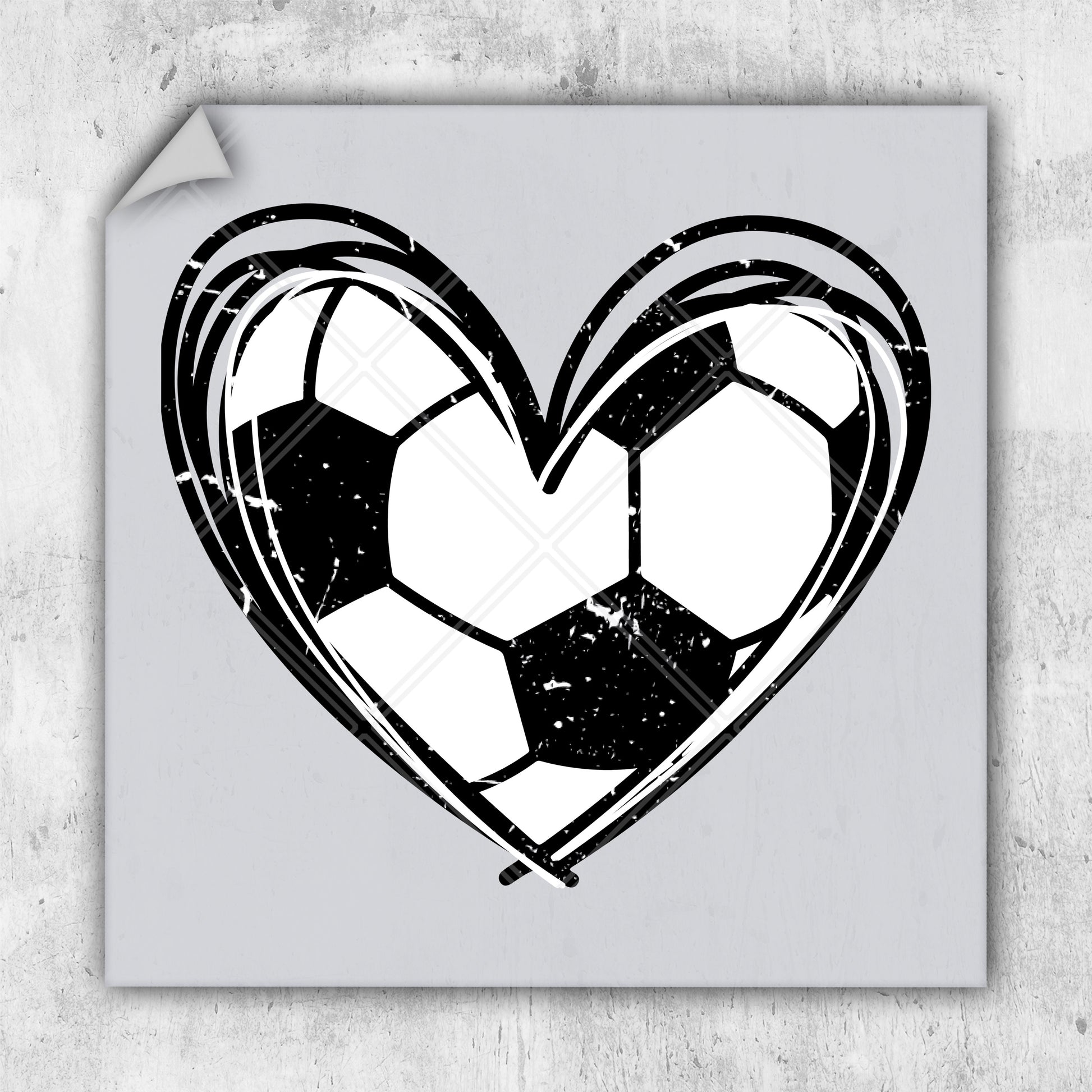 a soccer ball in the shape of a heart