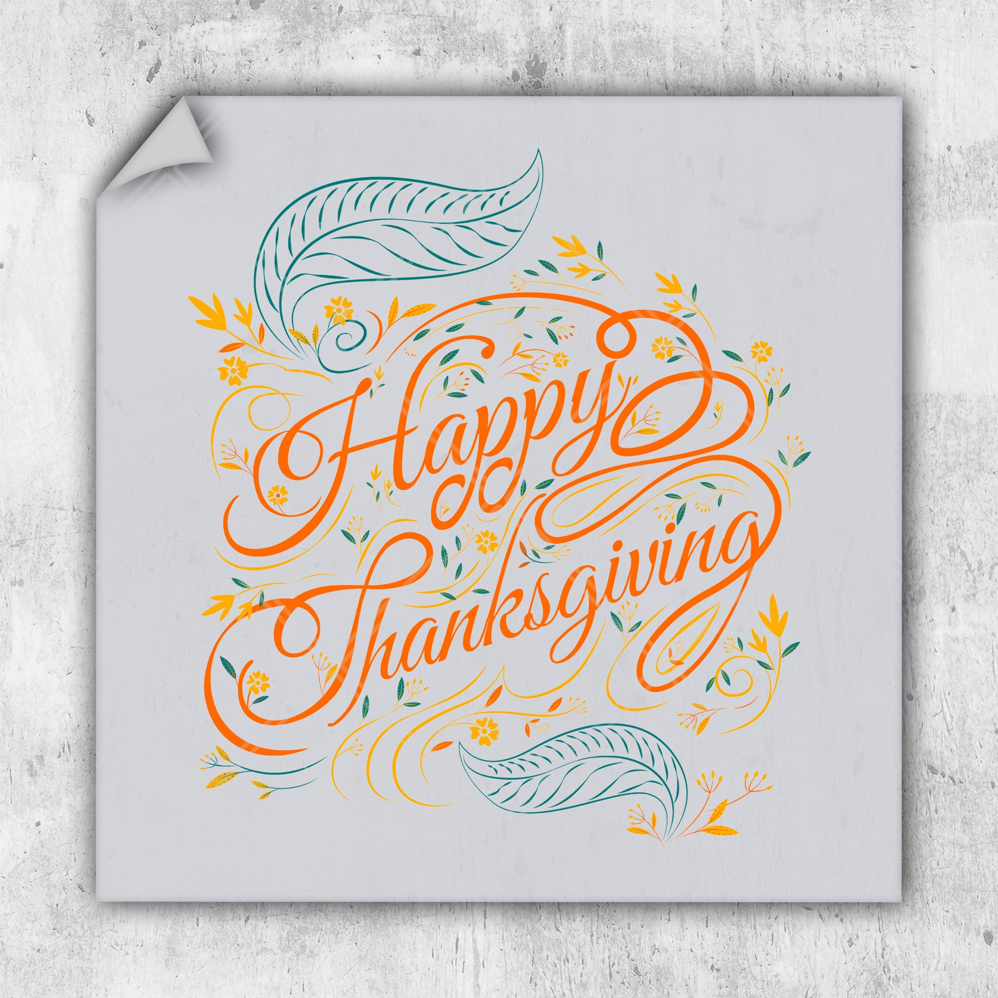 a picture of a happy thanksgiving card