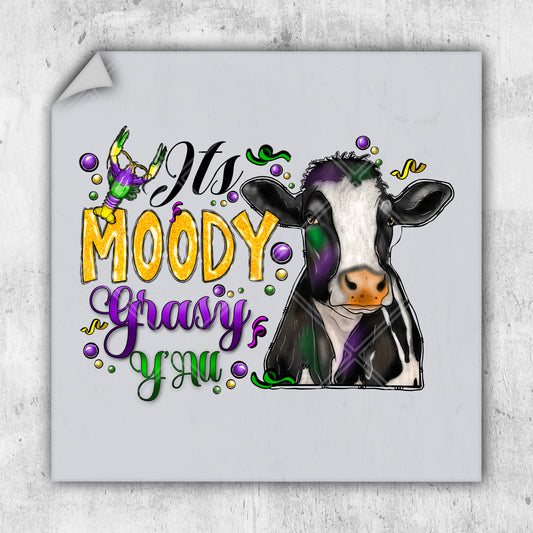 a picture of a black and white cow with a happy birthday message