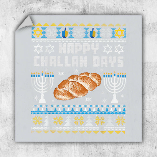 a holiday card with a picture of a loaf of bread