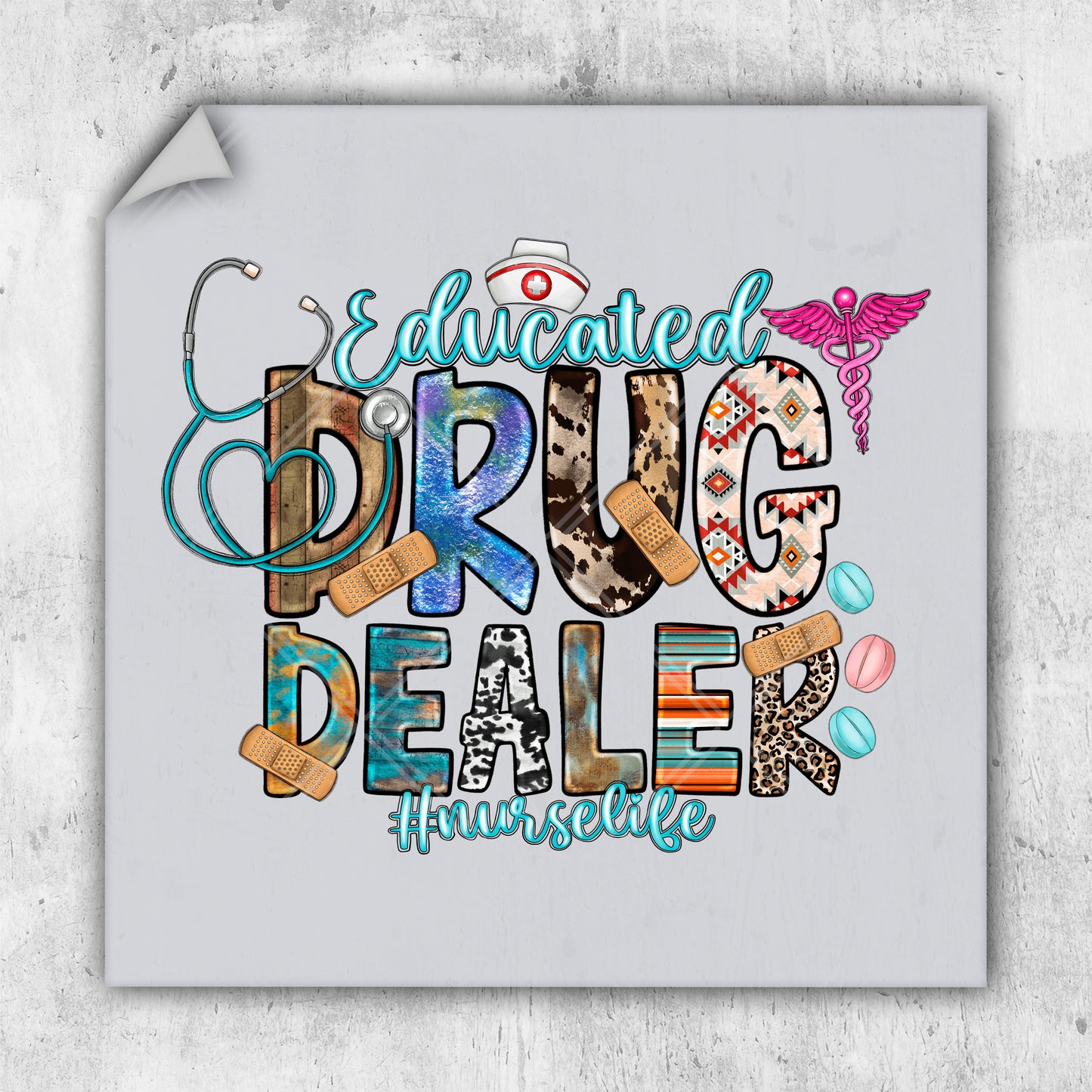 a poster with the words drug dealer inside