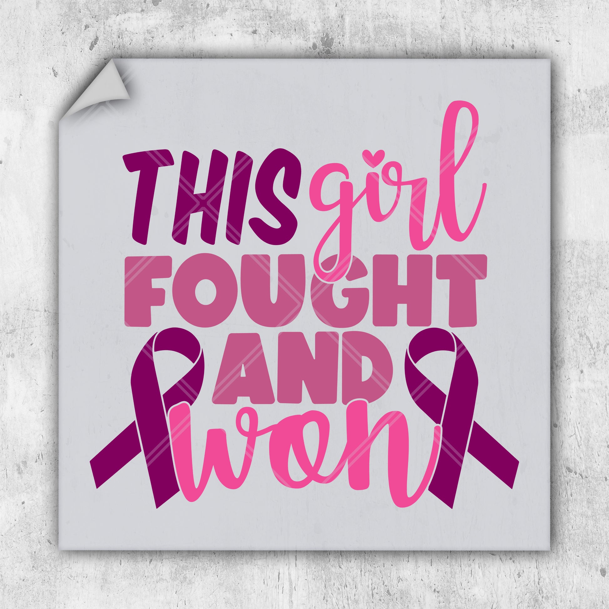 this girl fought and won breast cancer decal