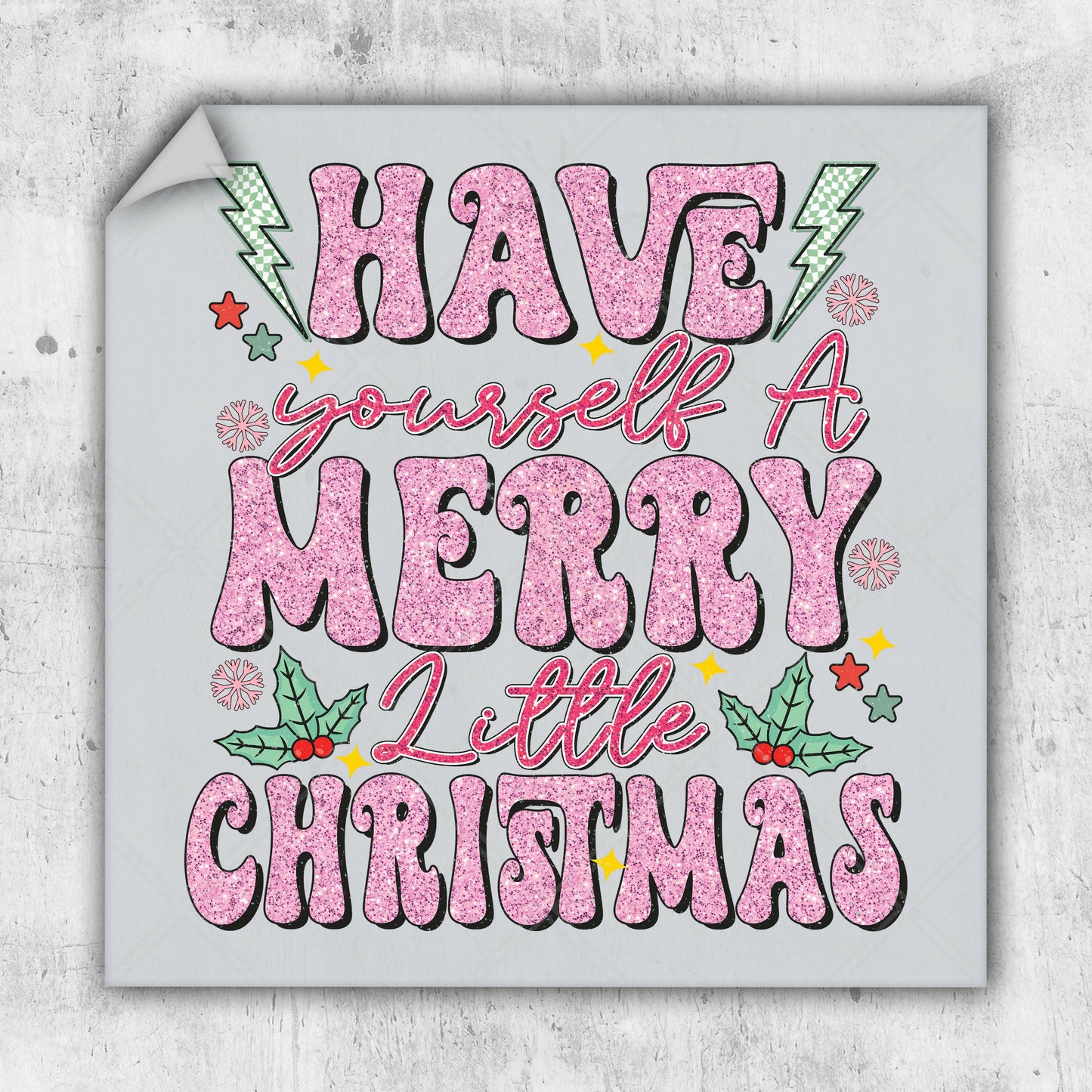 a christmas card with the words have yourself a merry little christmas