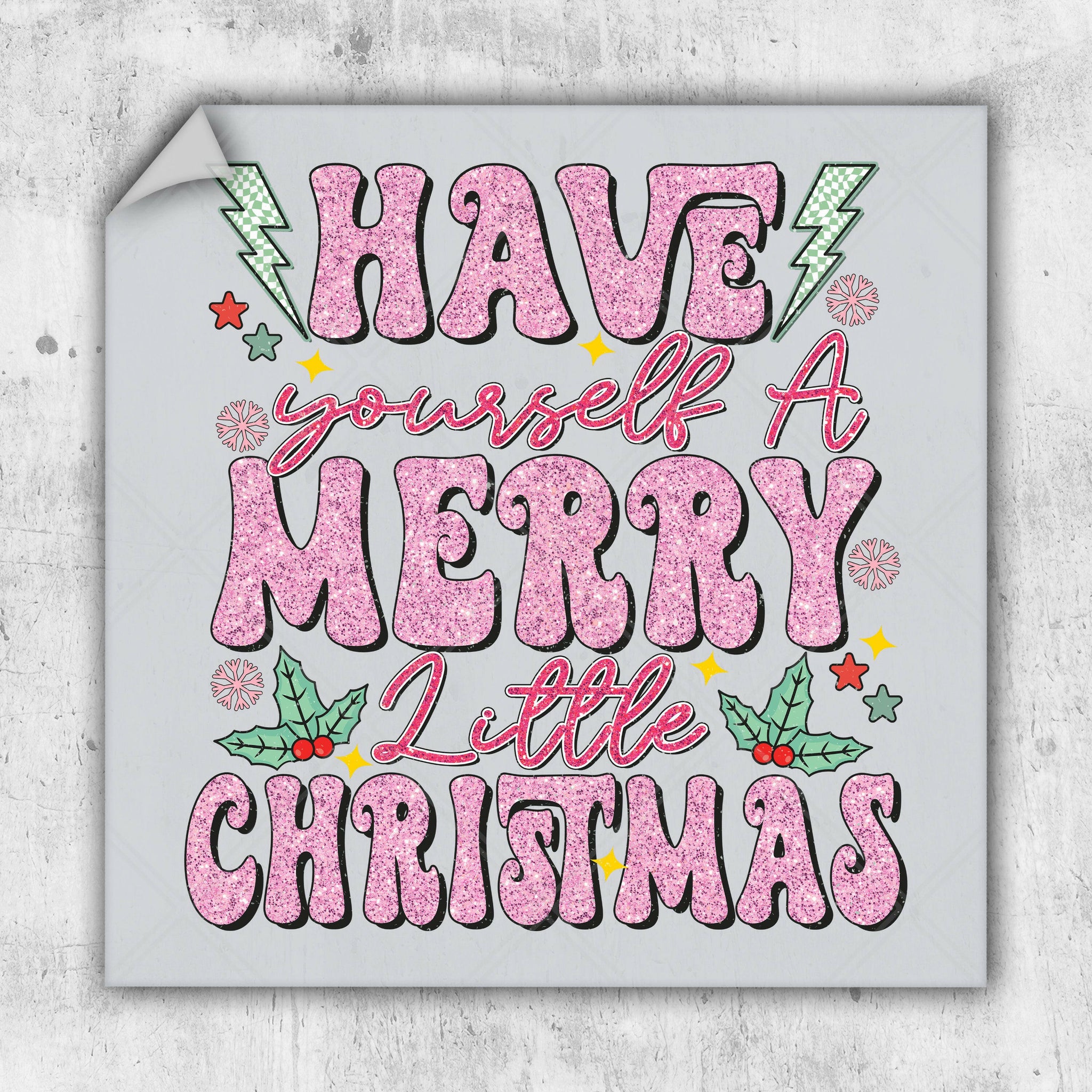 a christmas card with the words have yourself a merry little christmas