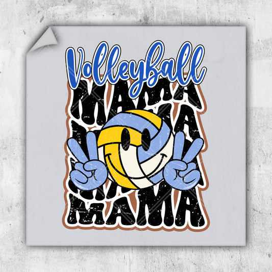 a sticker with the words volleyball mama on it