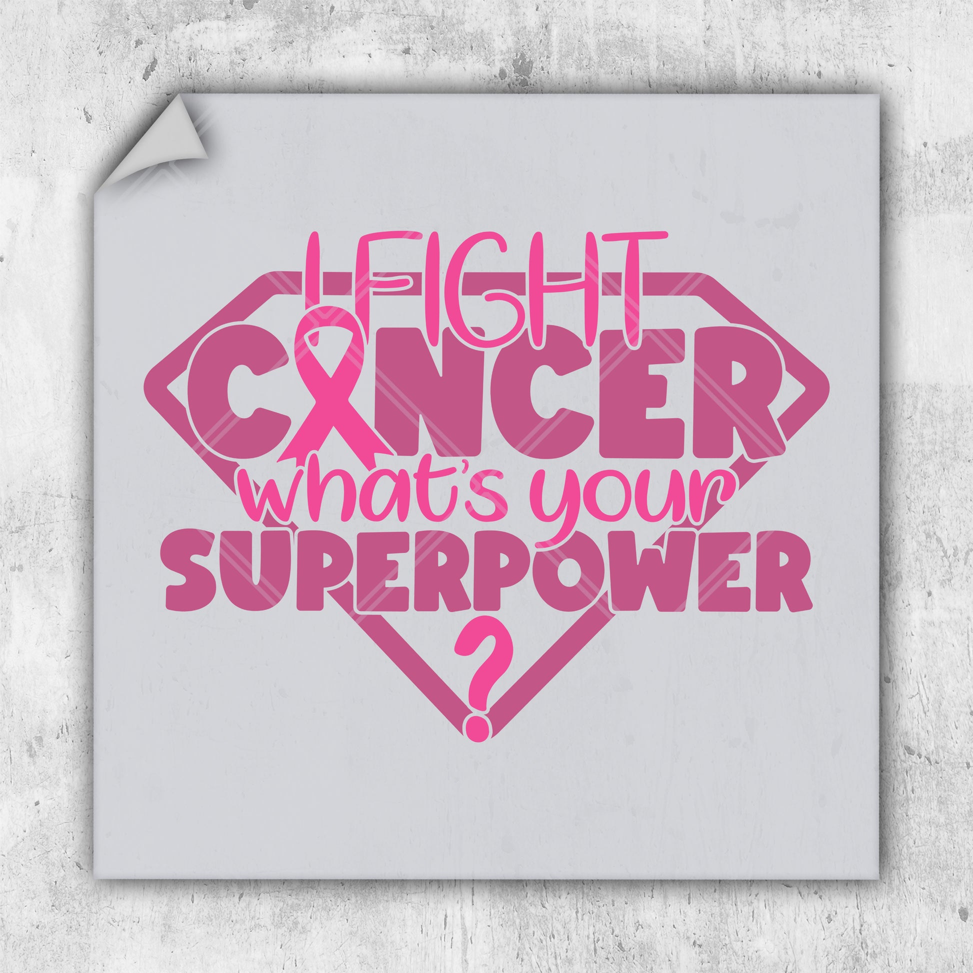 a picture of a breast cancer symbol with the words fight cancer what's your