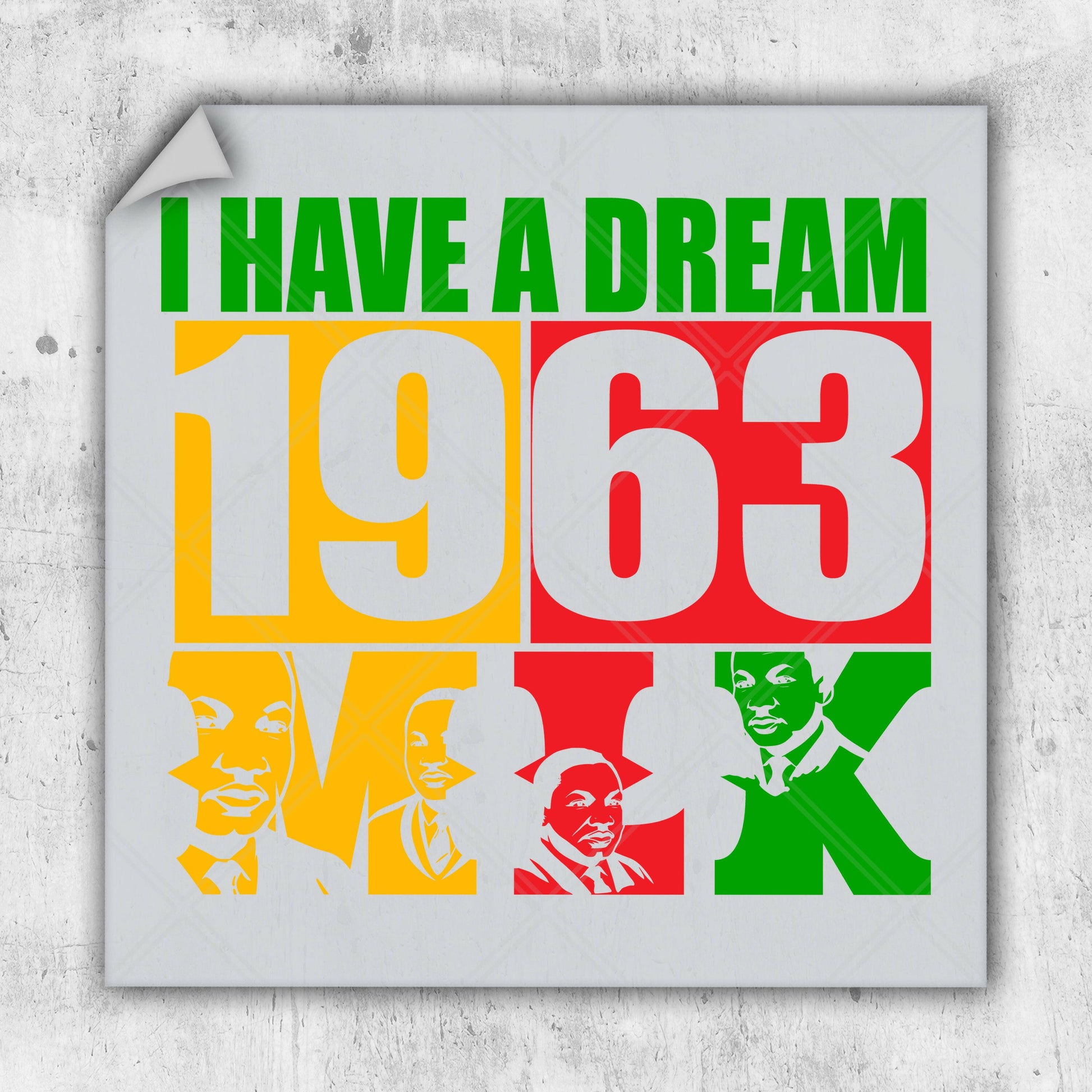 a poster with the words i have a dream in different colors