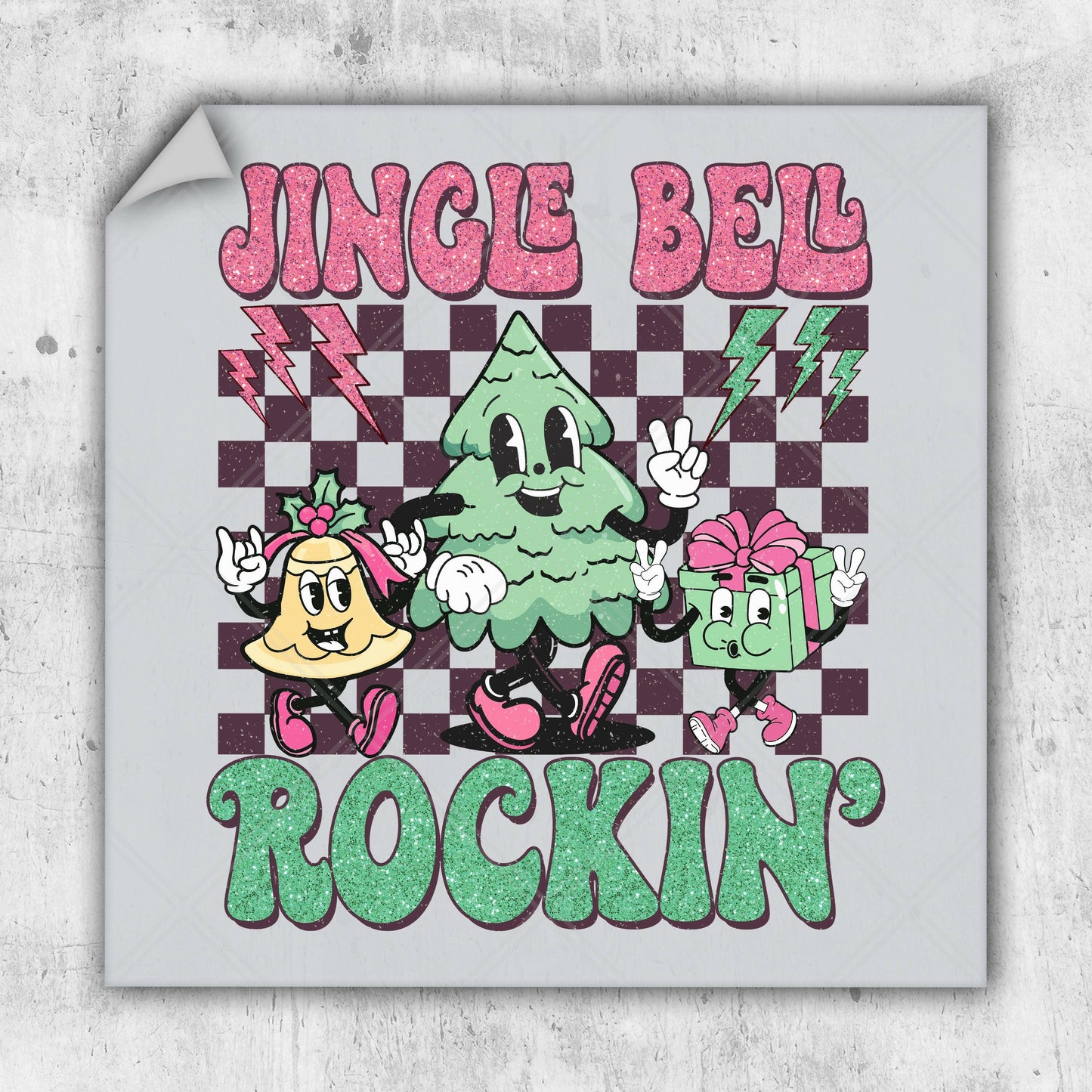 a sticker that says, jungle bell rockin