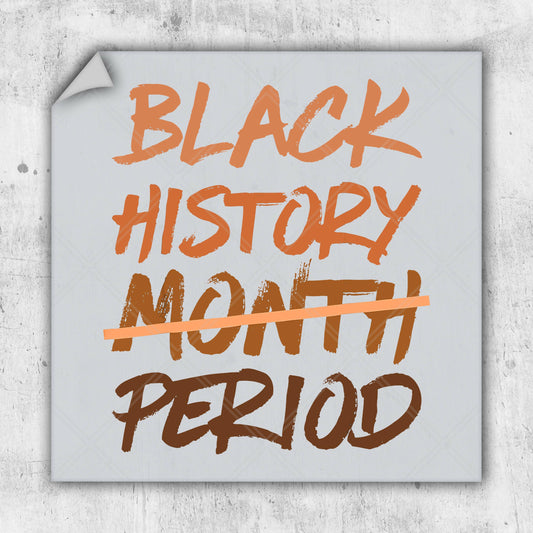 a piece of paper with the words black history month period written on it