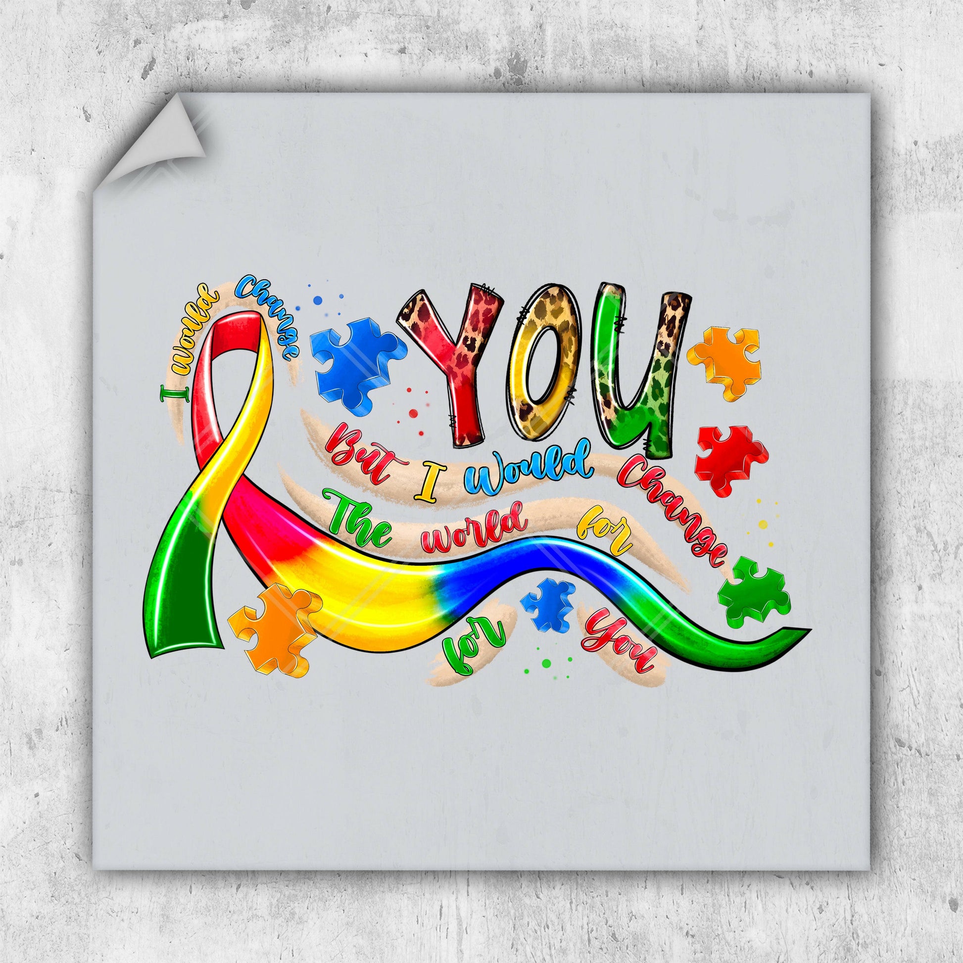 a picture of a greeting card with a colorful ribbon