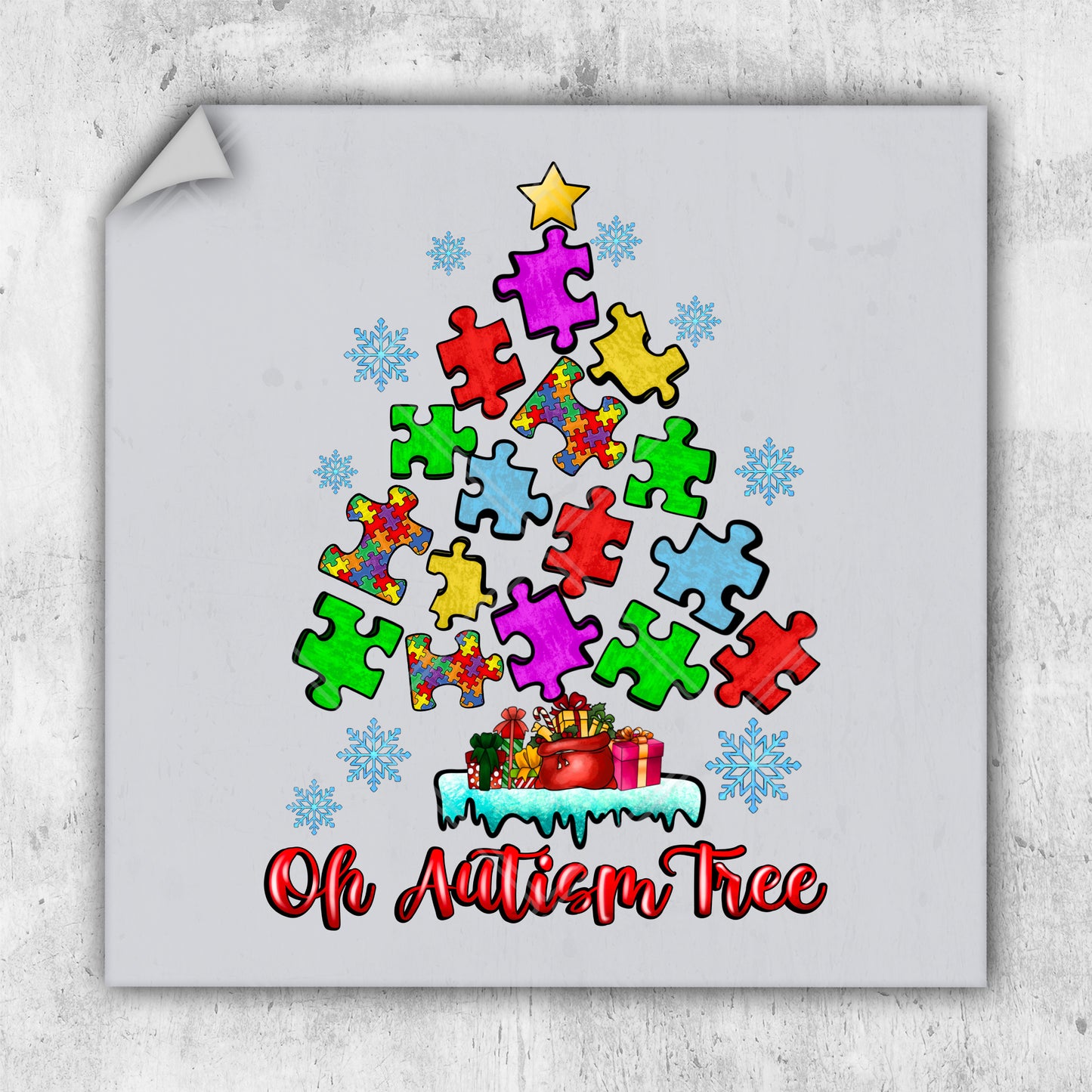 a picture of a christmas tree made out of puzzle pieces