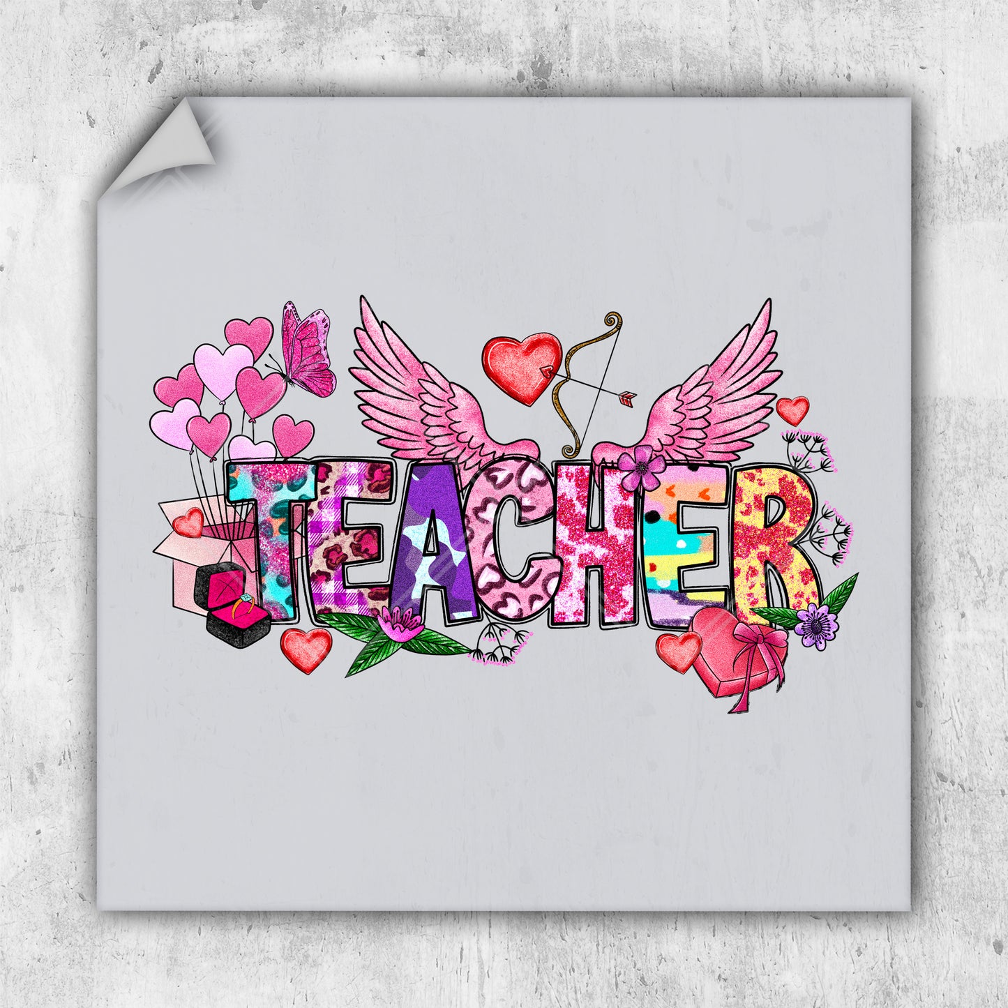 a piece of paper with the word teacher written in it