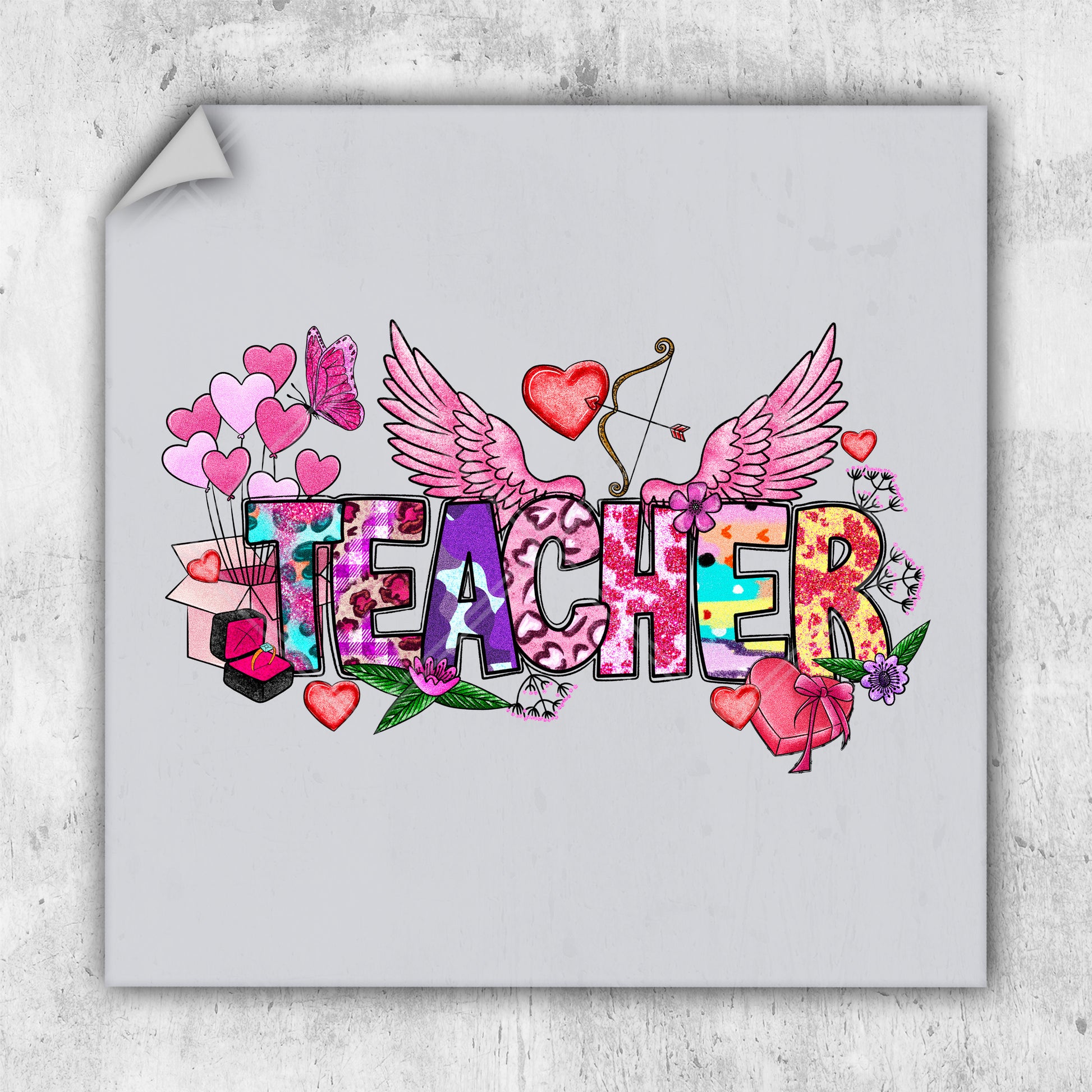 a piece of paper with the word teacher written in it