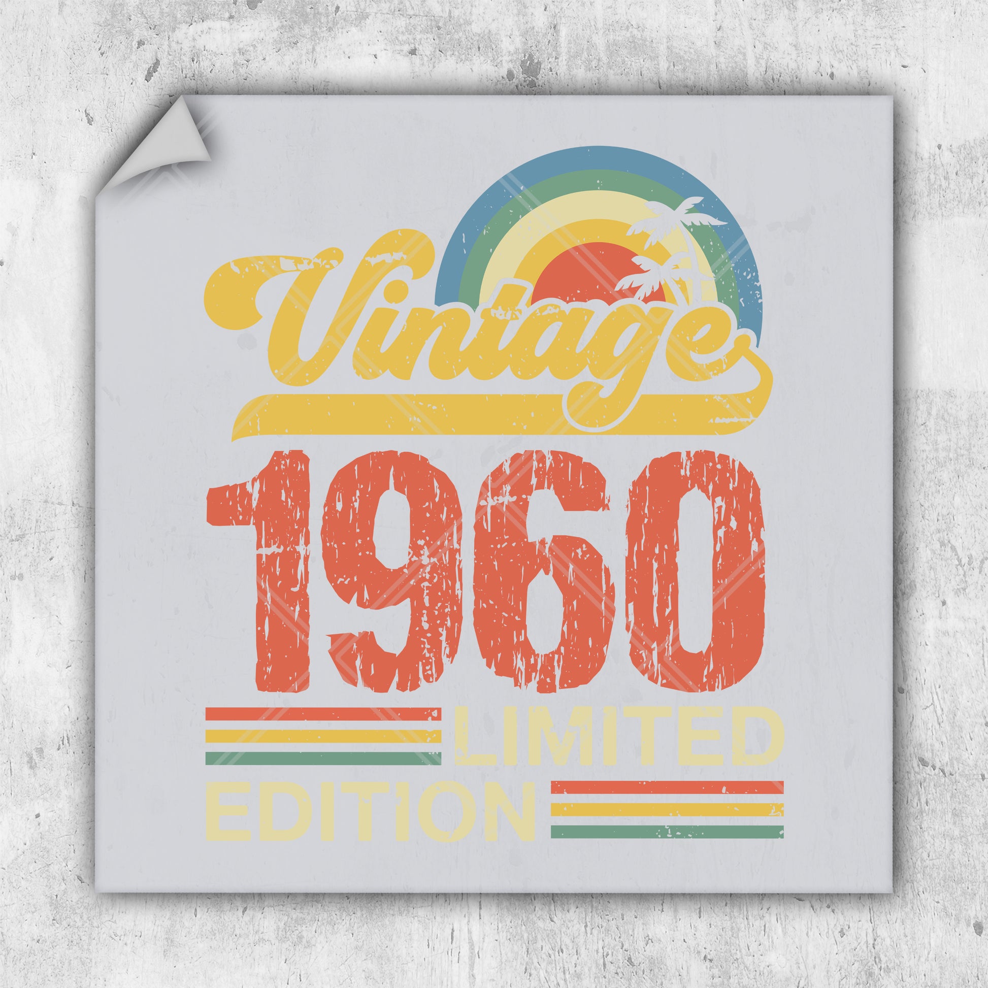 a picture of a sign that says vintage 1960 limited