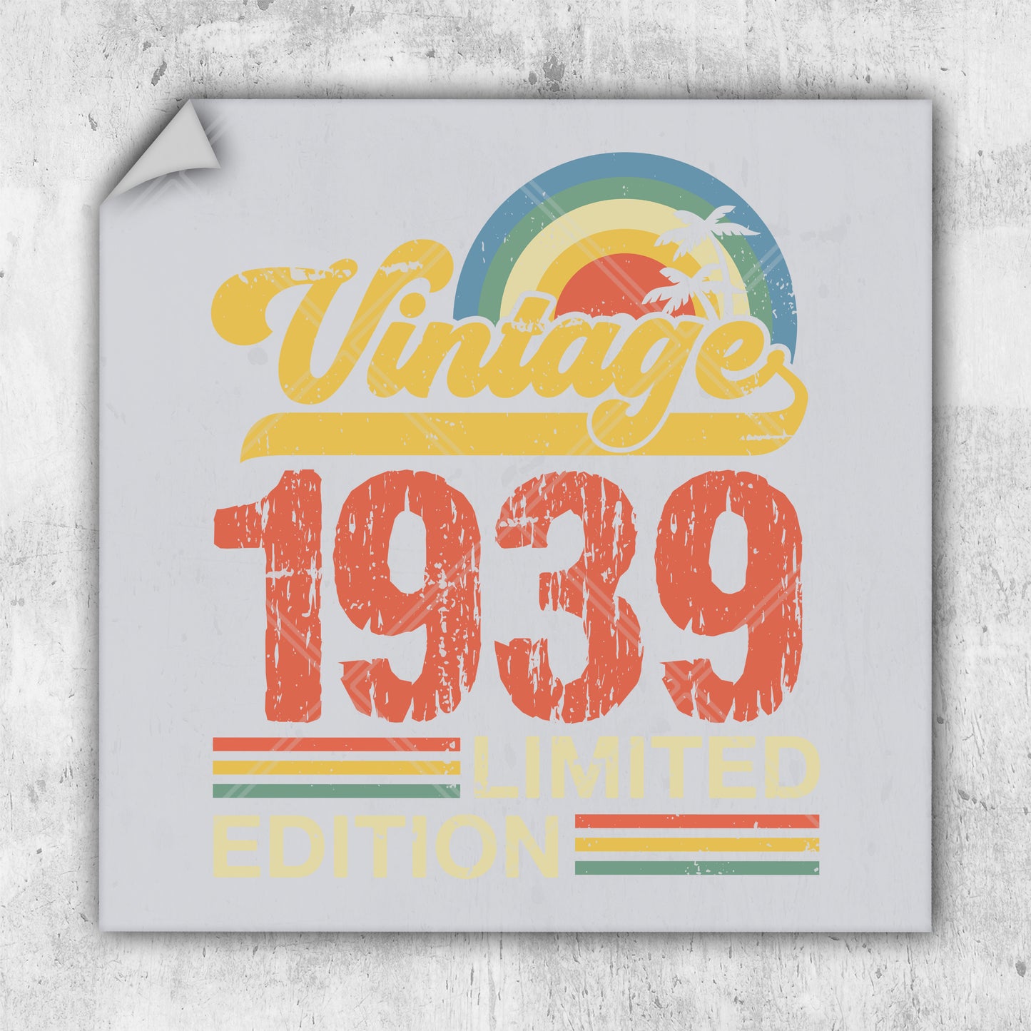 a picture of a sign that says vintage 1939 limited