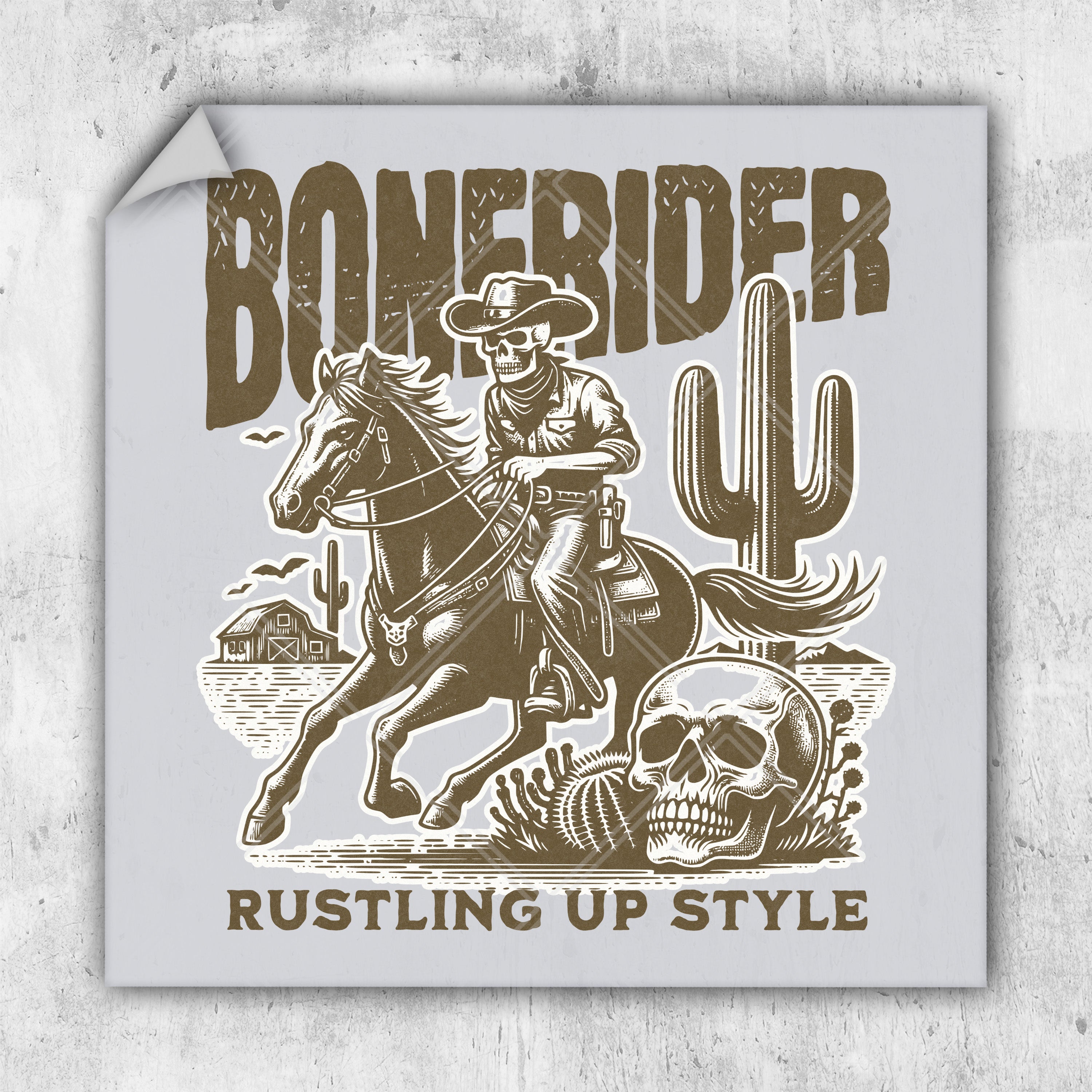 Bonerider Rustling Up Style - DTF Transfer - Ready To Press - Western ...