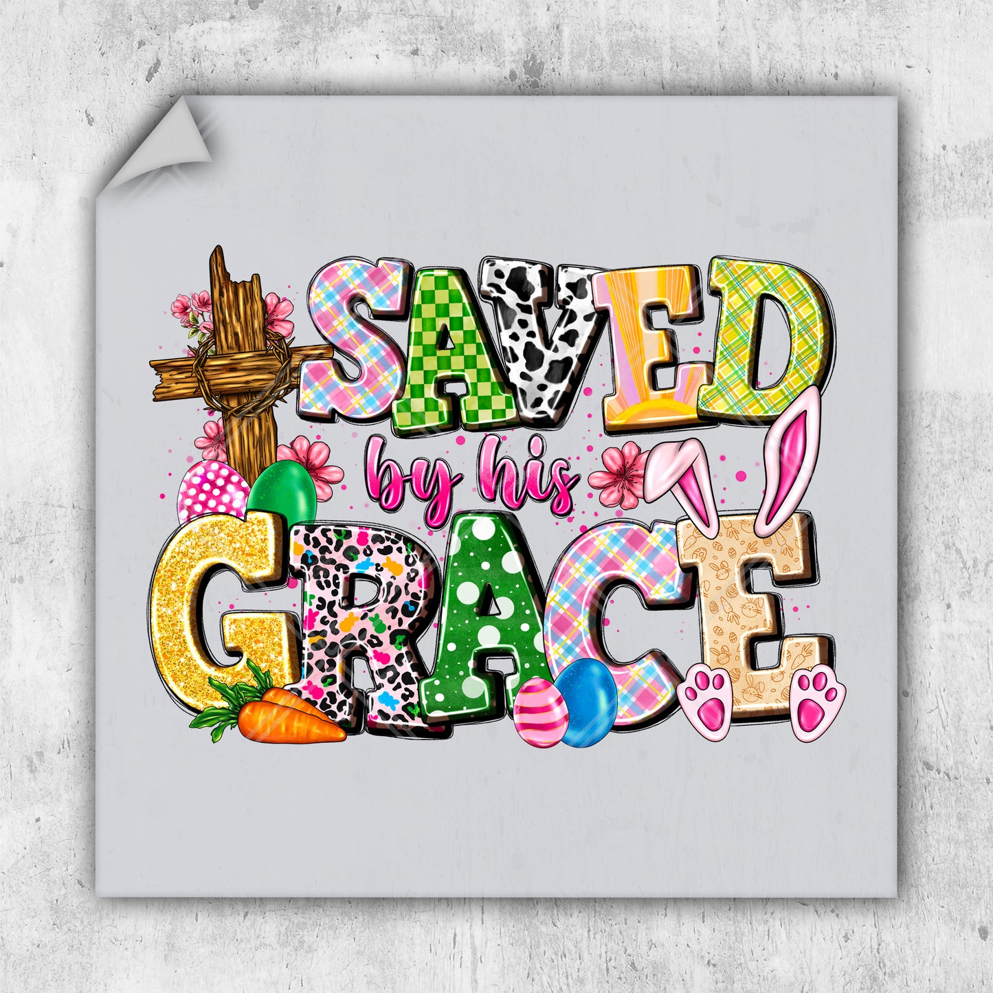 a sign that says saved by the grace