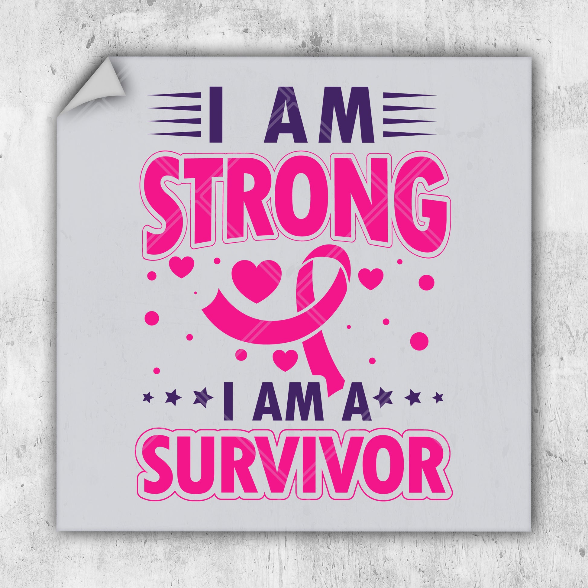 a sticker that says i am strong i am a survivor