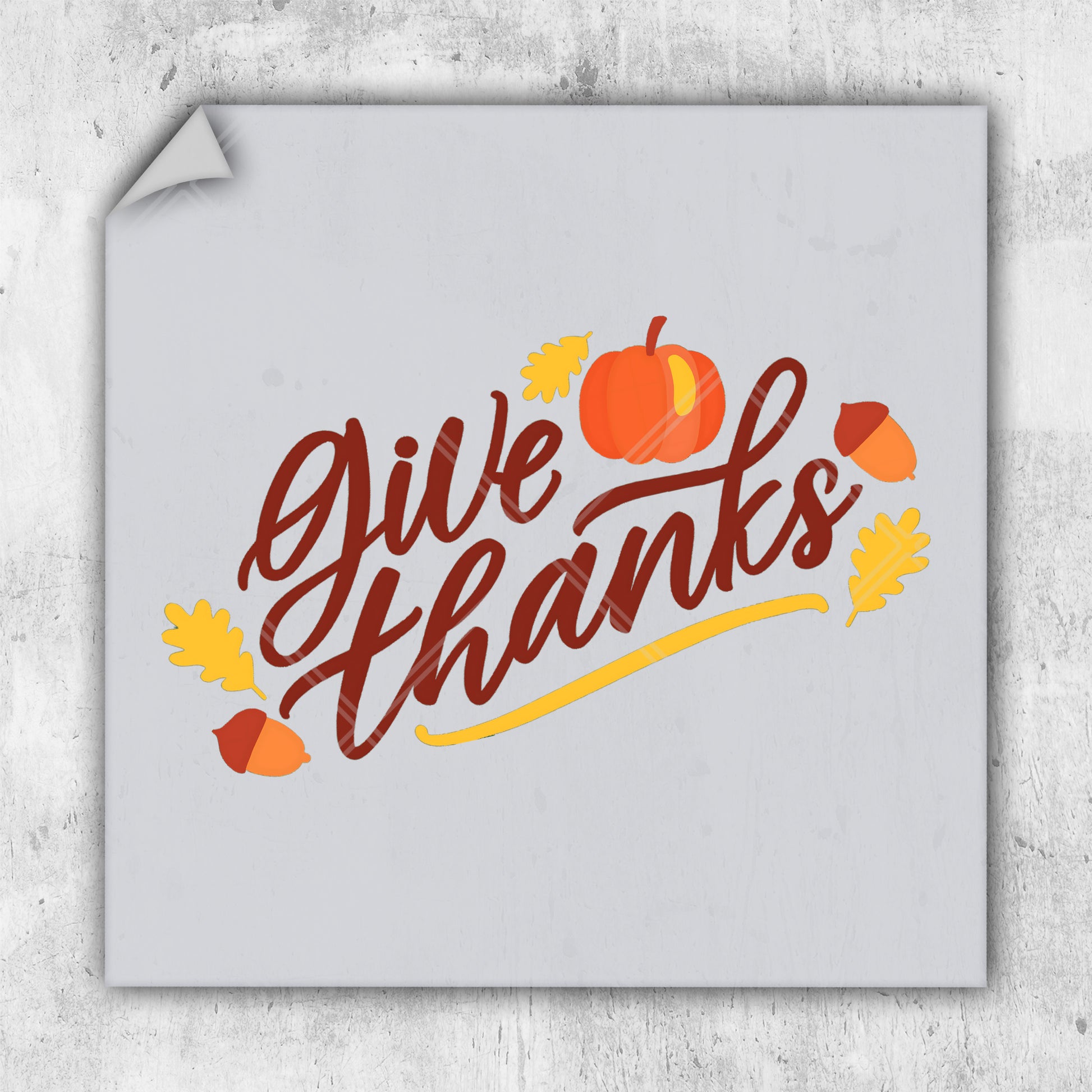 a picture of a thanksgiving card with the words give thanks