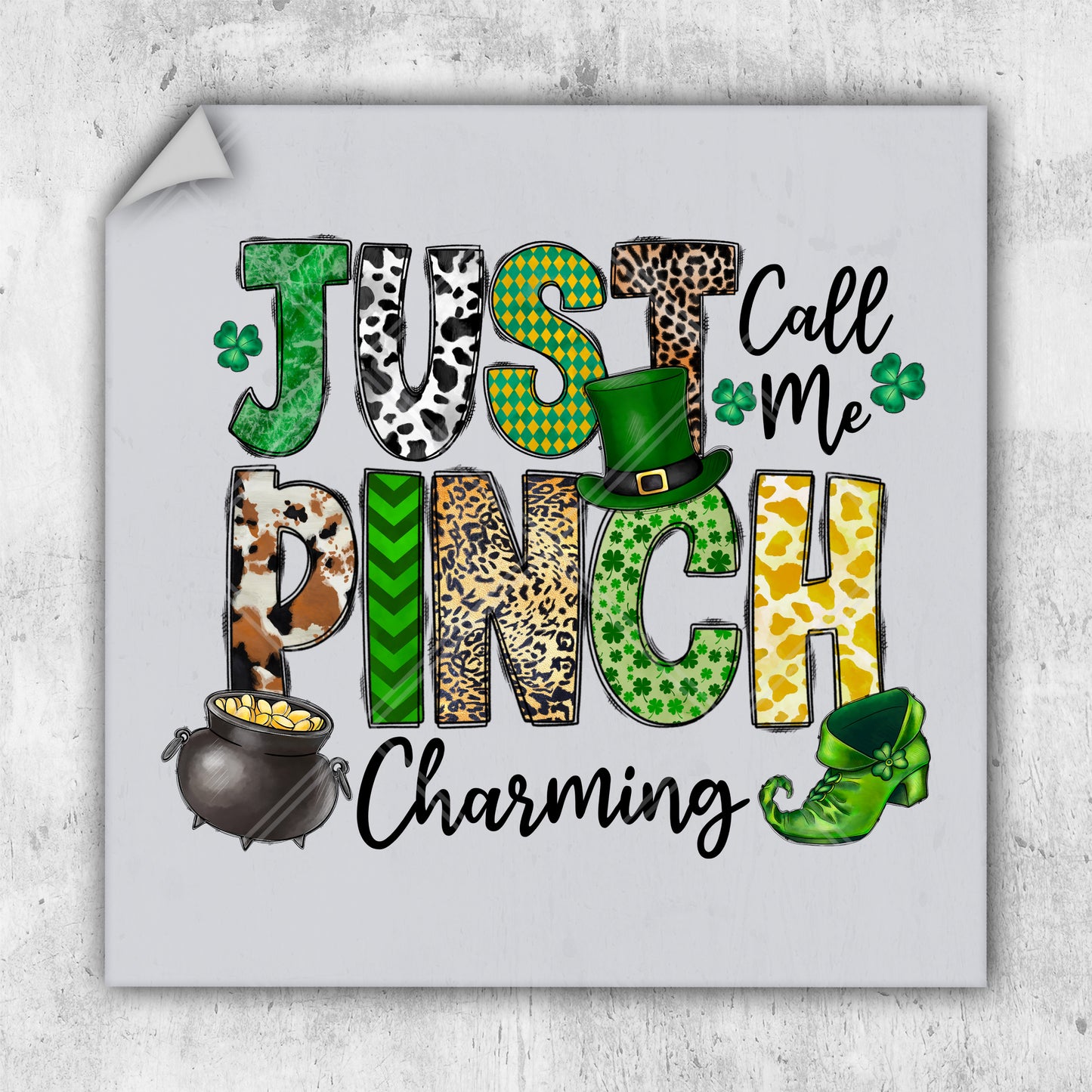 a st patrick's day postcard with the words just call me irish charming