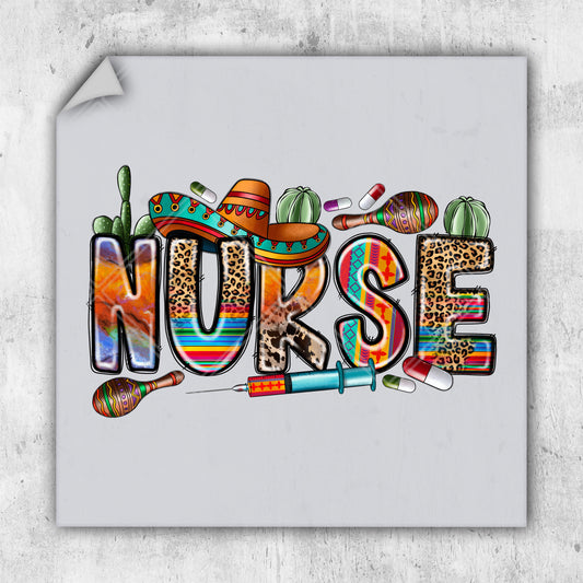 a picture of the word nurse written in colorful letters