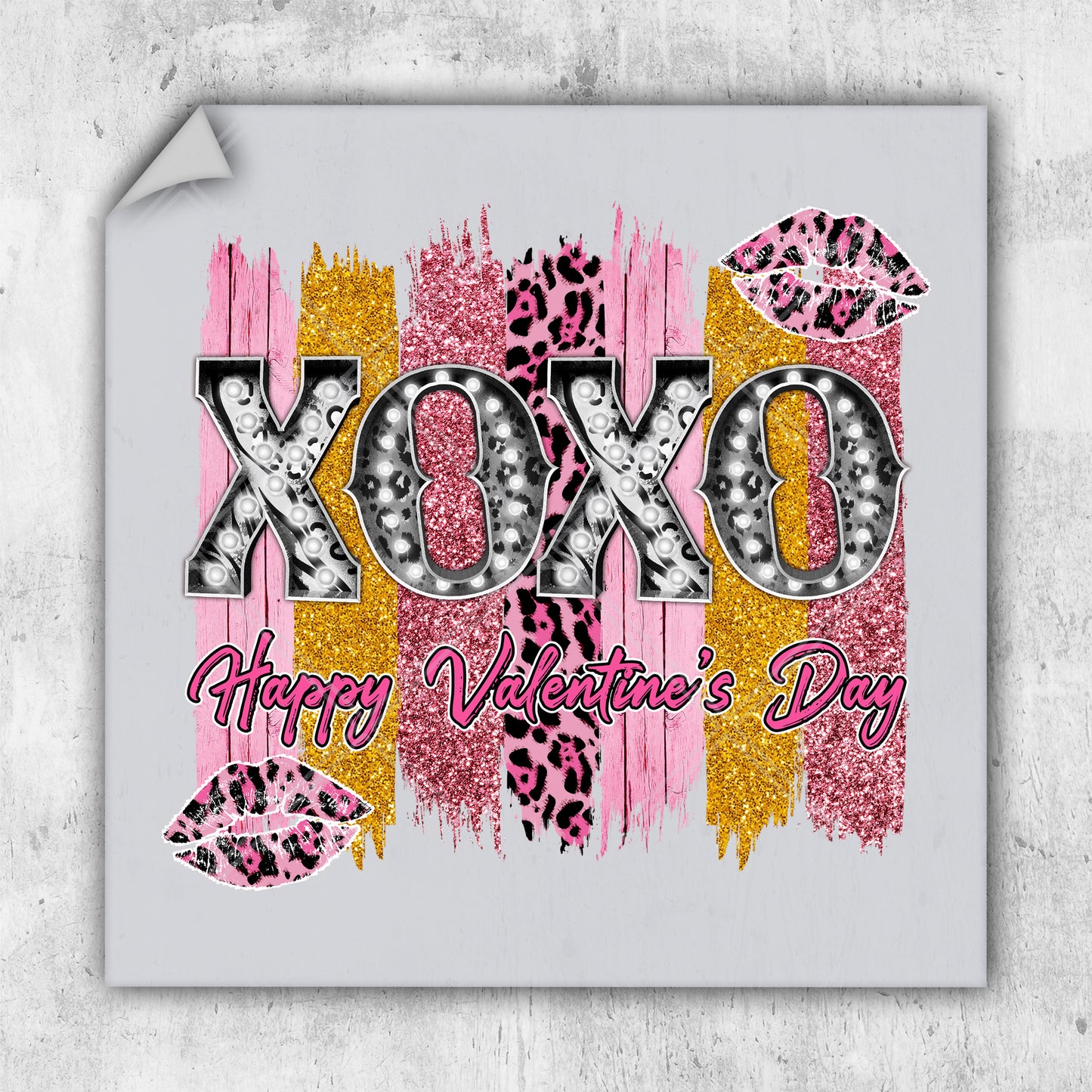 a valentine's day card with the word xoxo on it