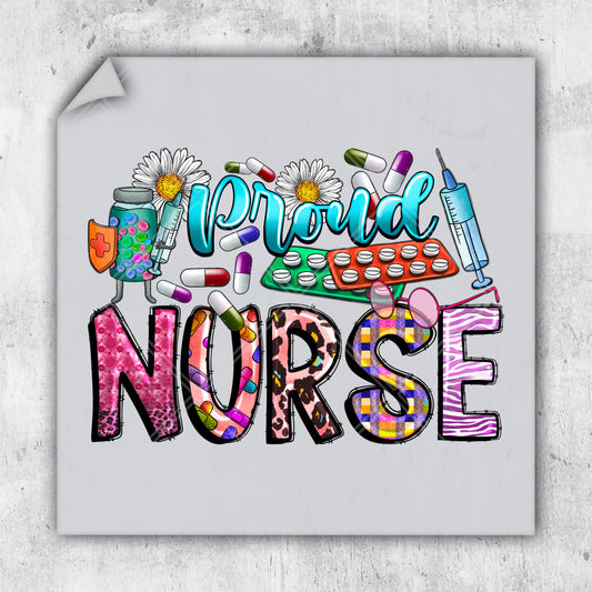 a picture of the word nurse written in colorful letters