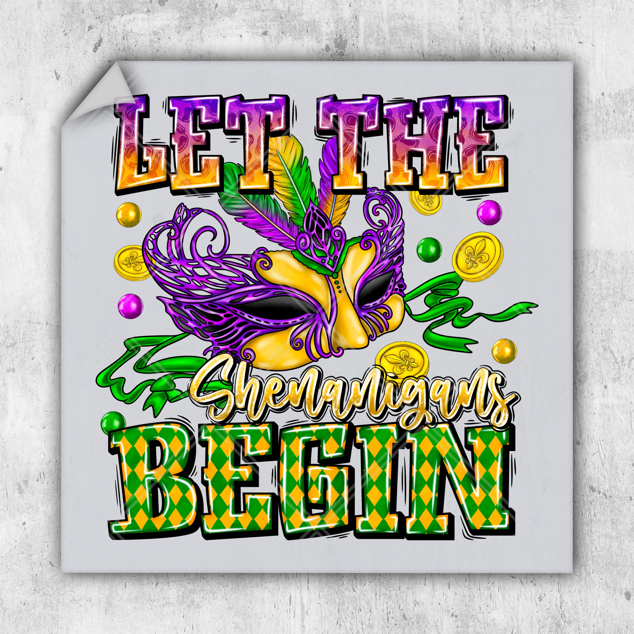 a mardi gras poster with a mardi gras mask