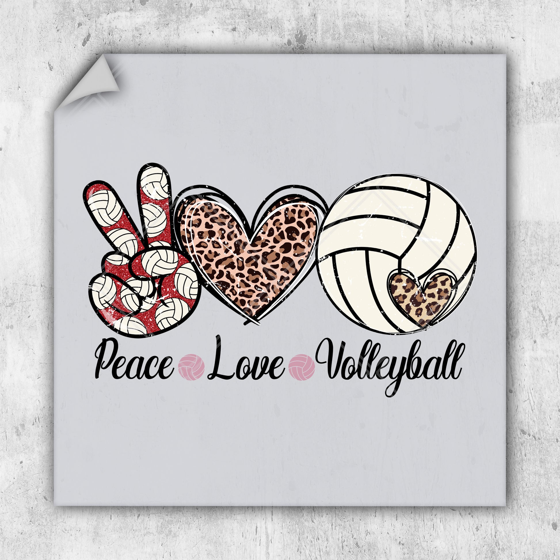 a picture of a volleyball ball and a heart