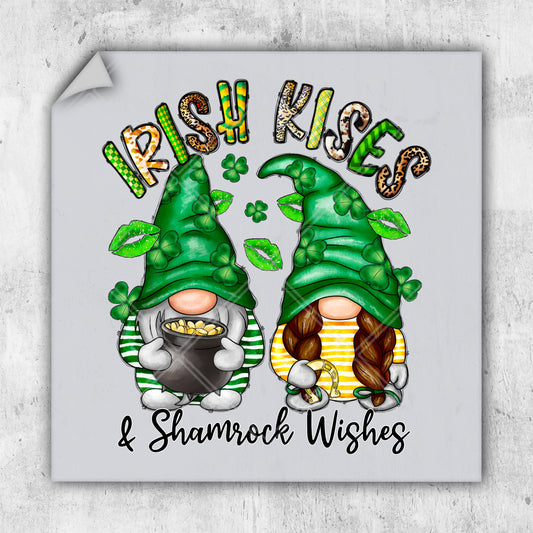 a st patrick's day sign with two lepreite gnomes