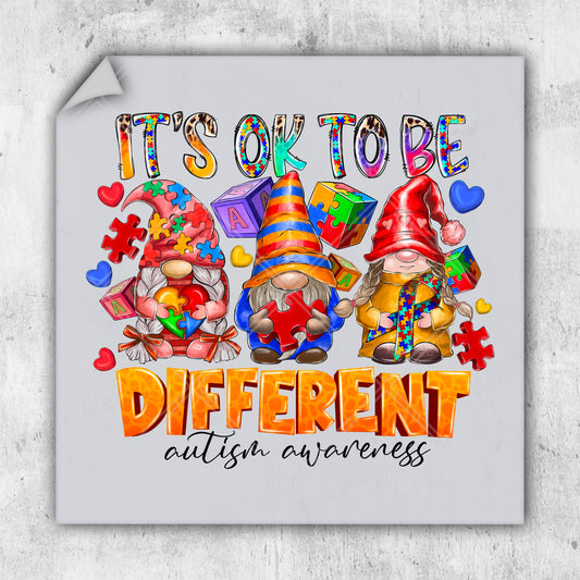 it's ok to be different autism awareness sticker