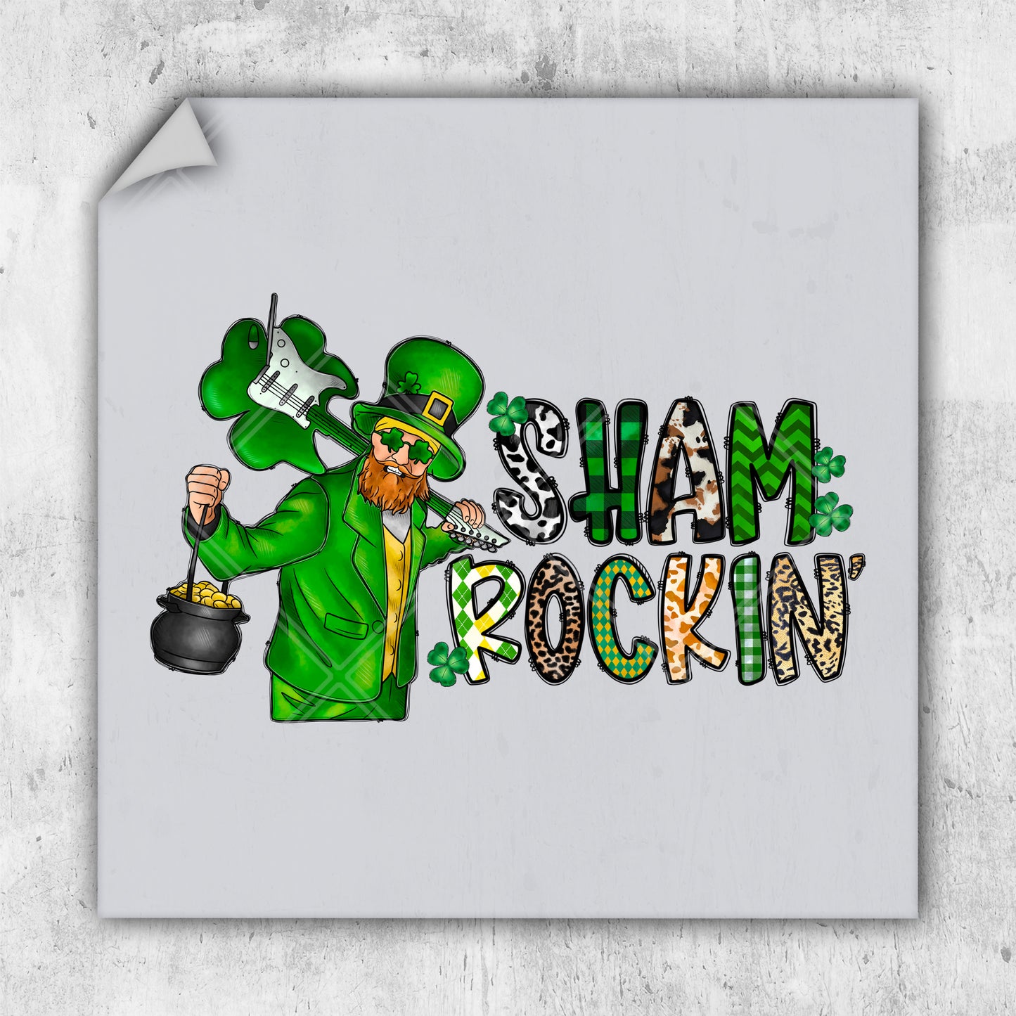 a st patrick's day card with a lepreite holding a pot of