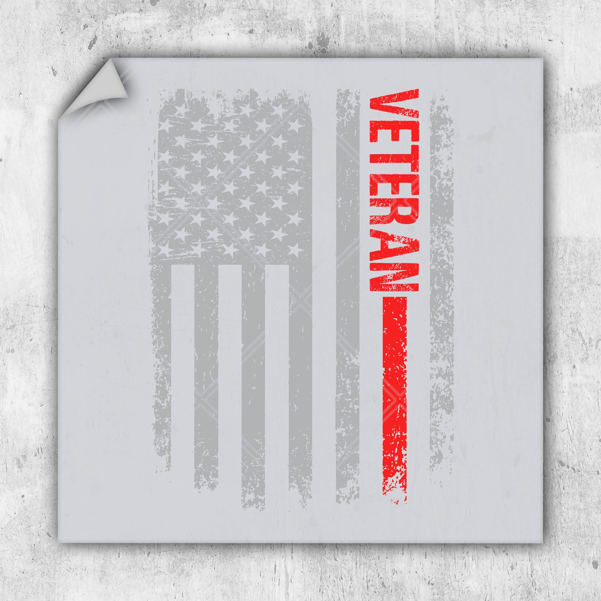 a sticker with the american flag on it